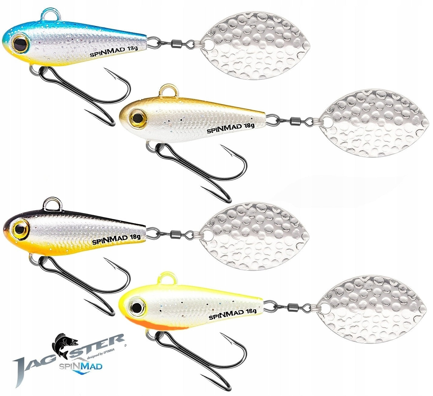 4 X SPINNING TAIL JAG 18 gr s.A FOR PIKES AND ZANDERS