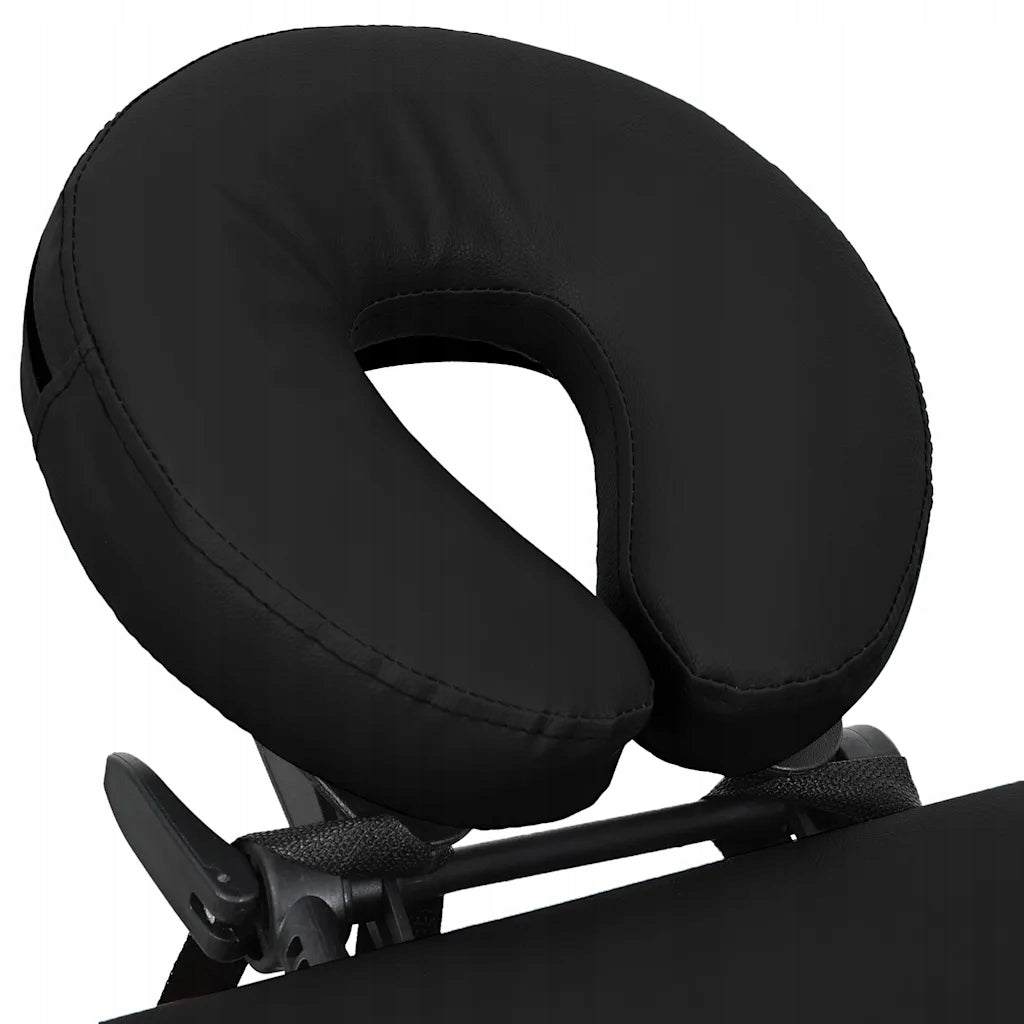 4-Zone Massage Table, Black, Aluminum Frame, 30mm Foam Kind stationary table