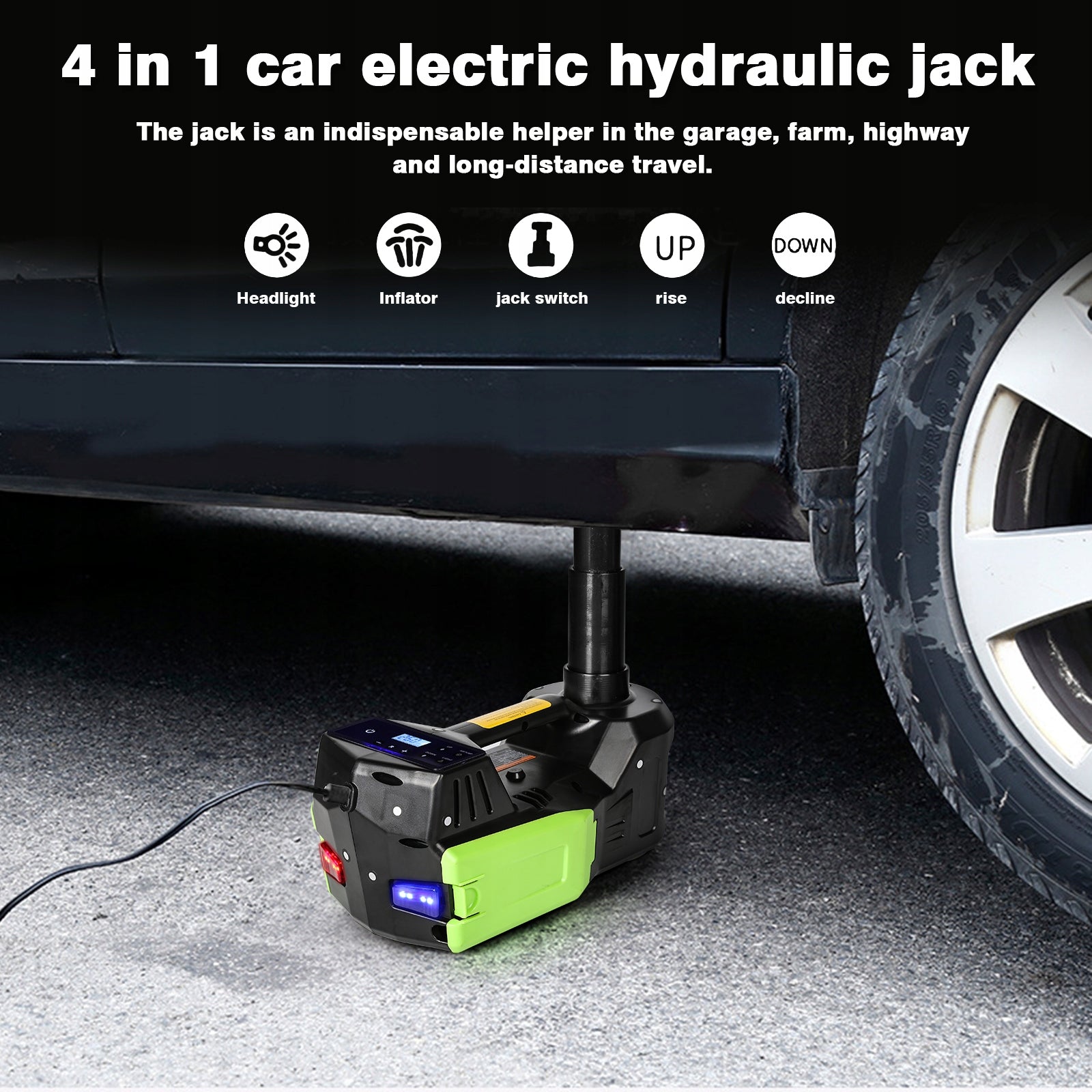 4 in 1 Car Jack Kit 12V 5T Electric Car Jack Stand for Sedans SUV Car Brand no brand