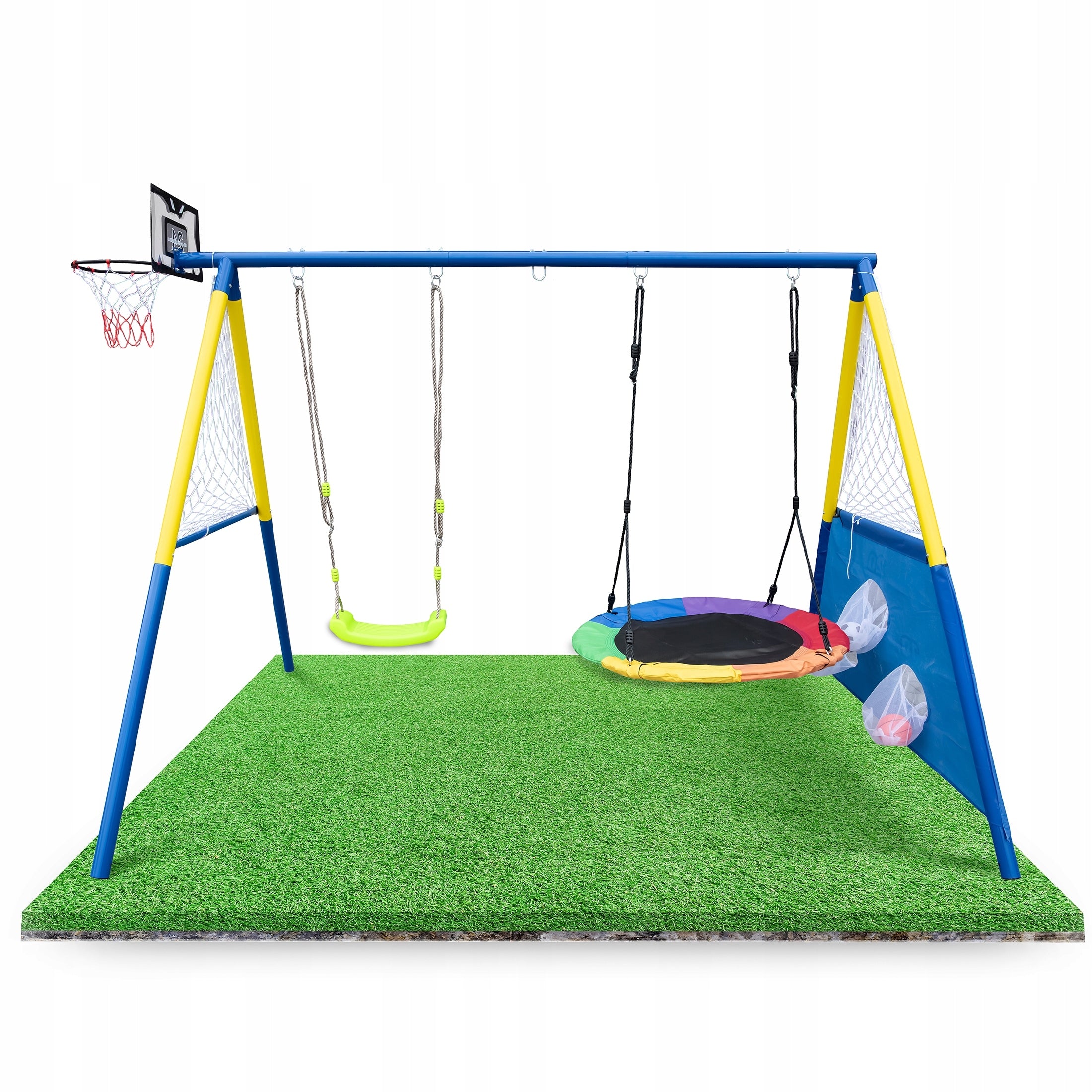 4 in 1 Double GARDEN SWING for Kids WITH FRAME stork nest Brand Jumi