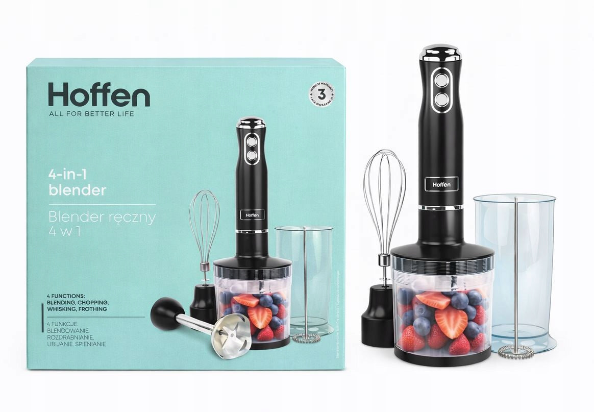 4-in-1 Hand Blender Hoffen AK-0147 Black