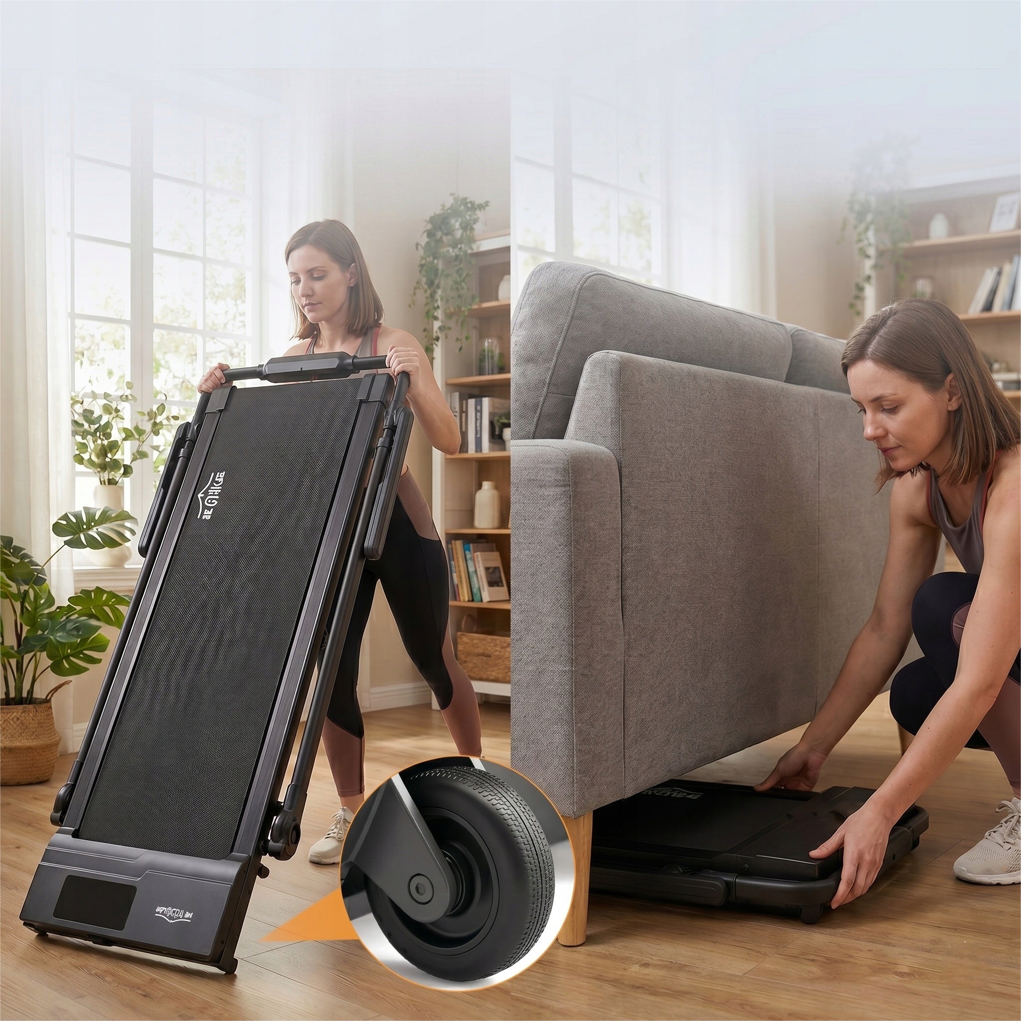4 in 1Foldable Walking Pad Treadmill with Incline 1–10%, Speed 1–12 km/h Model other