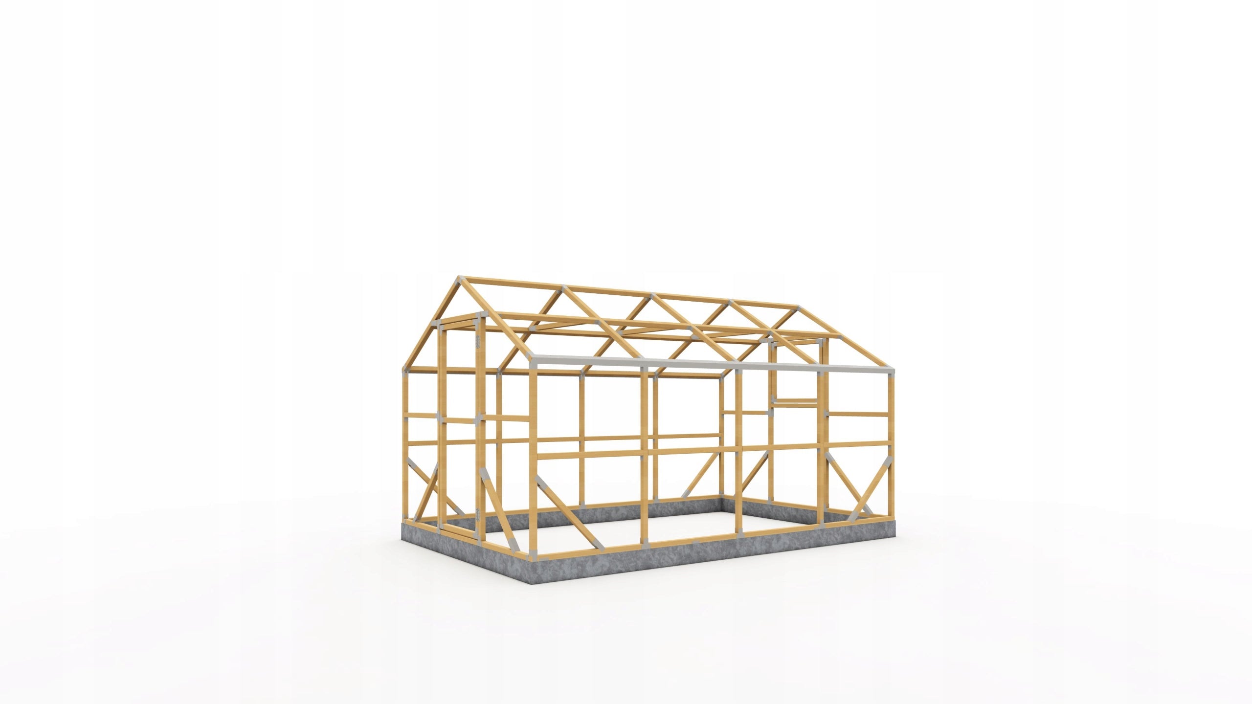 4 x 2,6m Ecological Wooden Impregnated Greenhouse Length 4 m