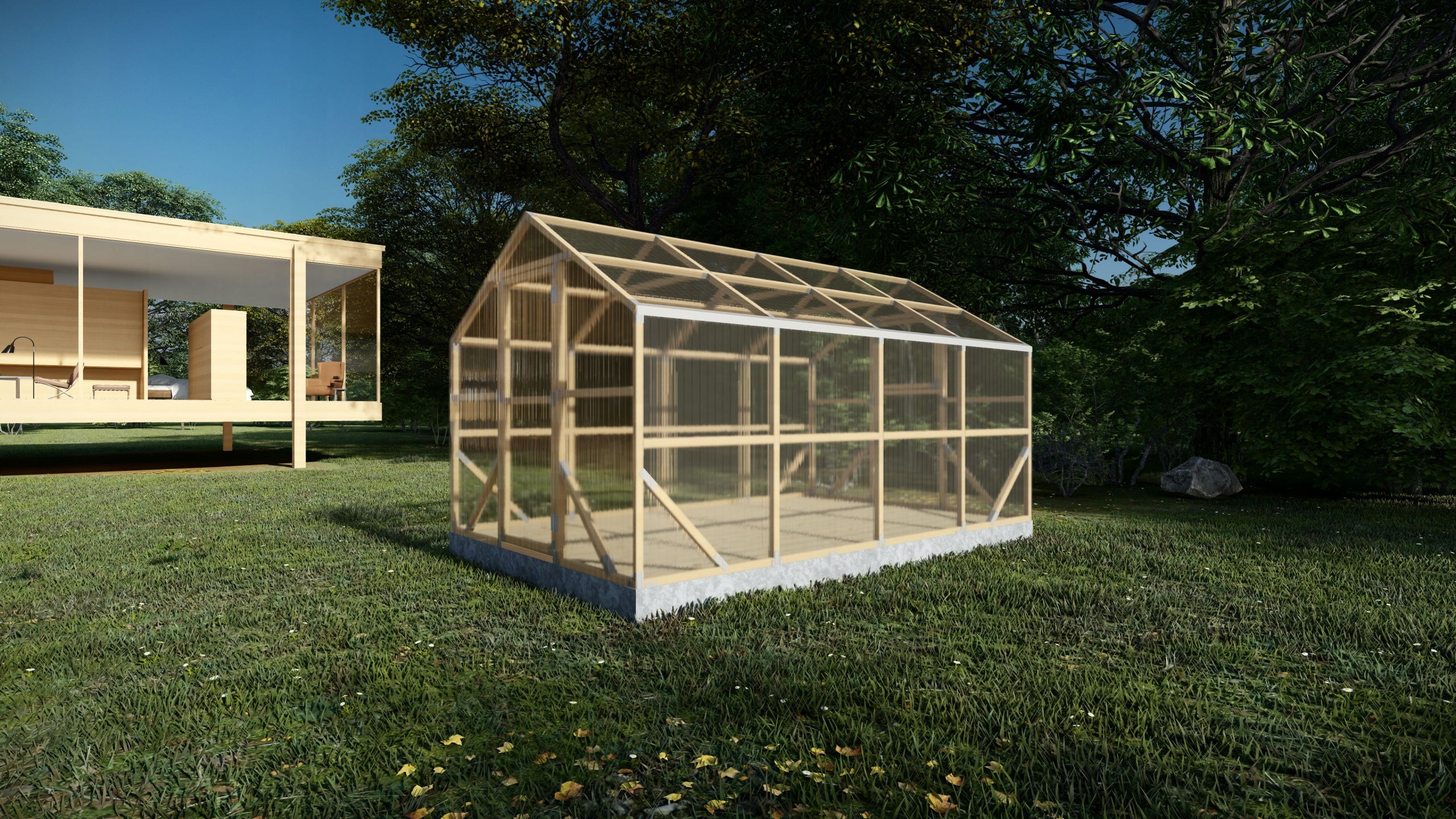 4 x 2,6m Ecological Wooden Impregnated Greenhouse Manufacturer no brand
