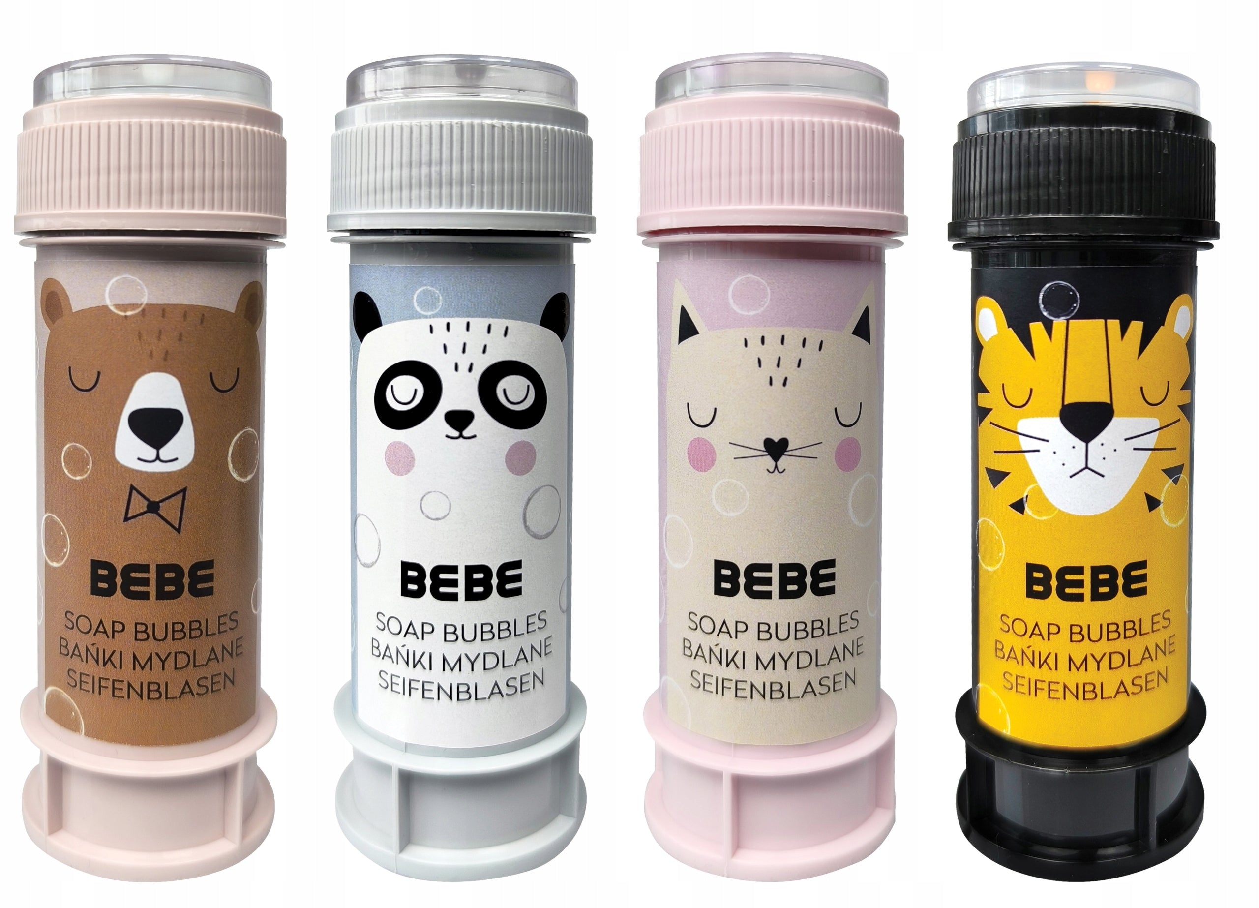 4 x BEBE SOAP BUBBLE ANIMALS 60 ml for children 4478