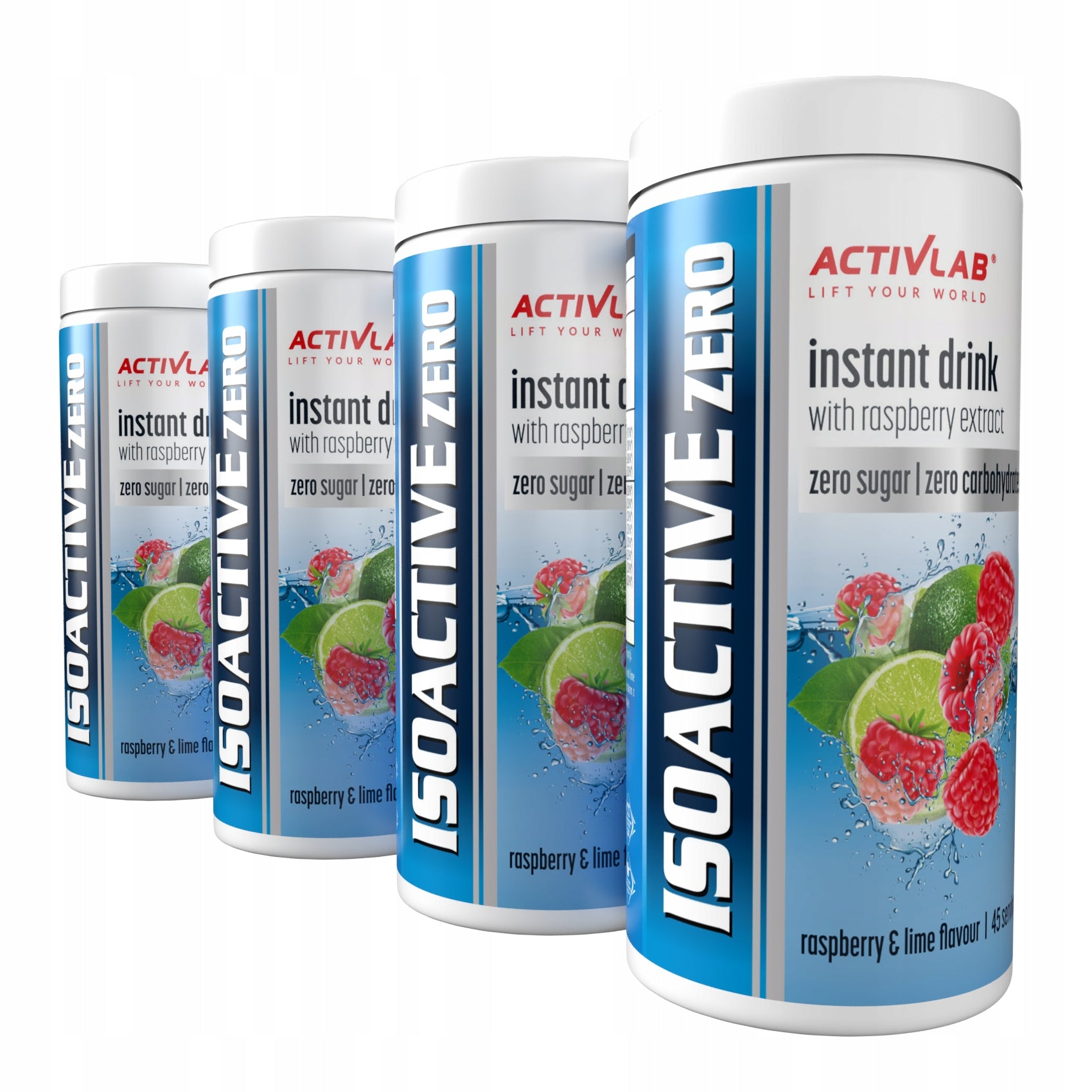 4 x Isoactive ZERO Electrolytes WITHOUT SUGAR RASPBERRY-LIME