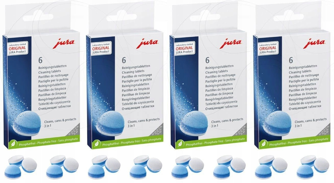 4 x JURA 3in1 6pcs CLEANING TABLETS
