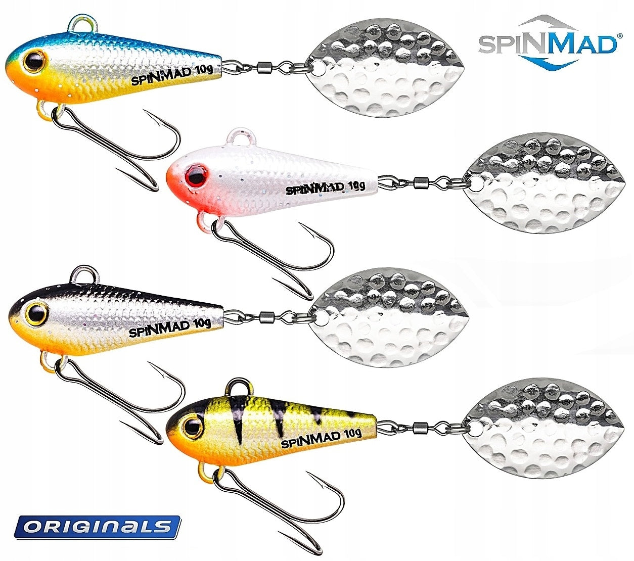 4 x SPINMAD WIR 10 gr s.B FOR PERCHES AND PIKES