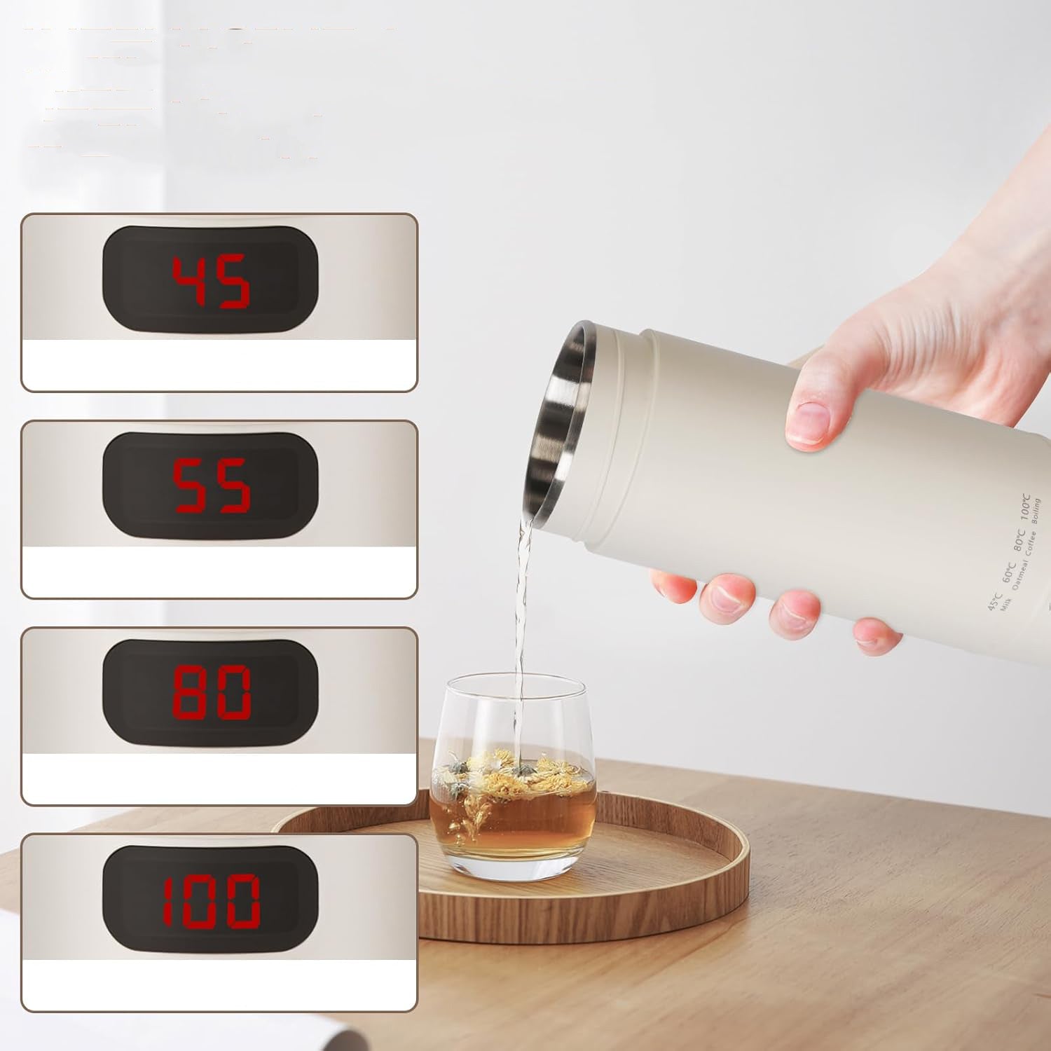 400ML PORTABLE TRAVEL MINI HEATING CUP, TRAVEL ELECTRIC KETTLE Material metal synthetic material