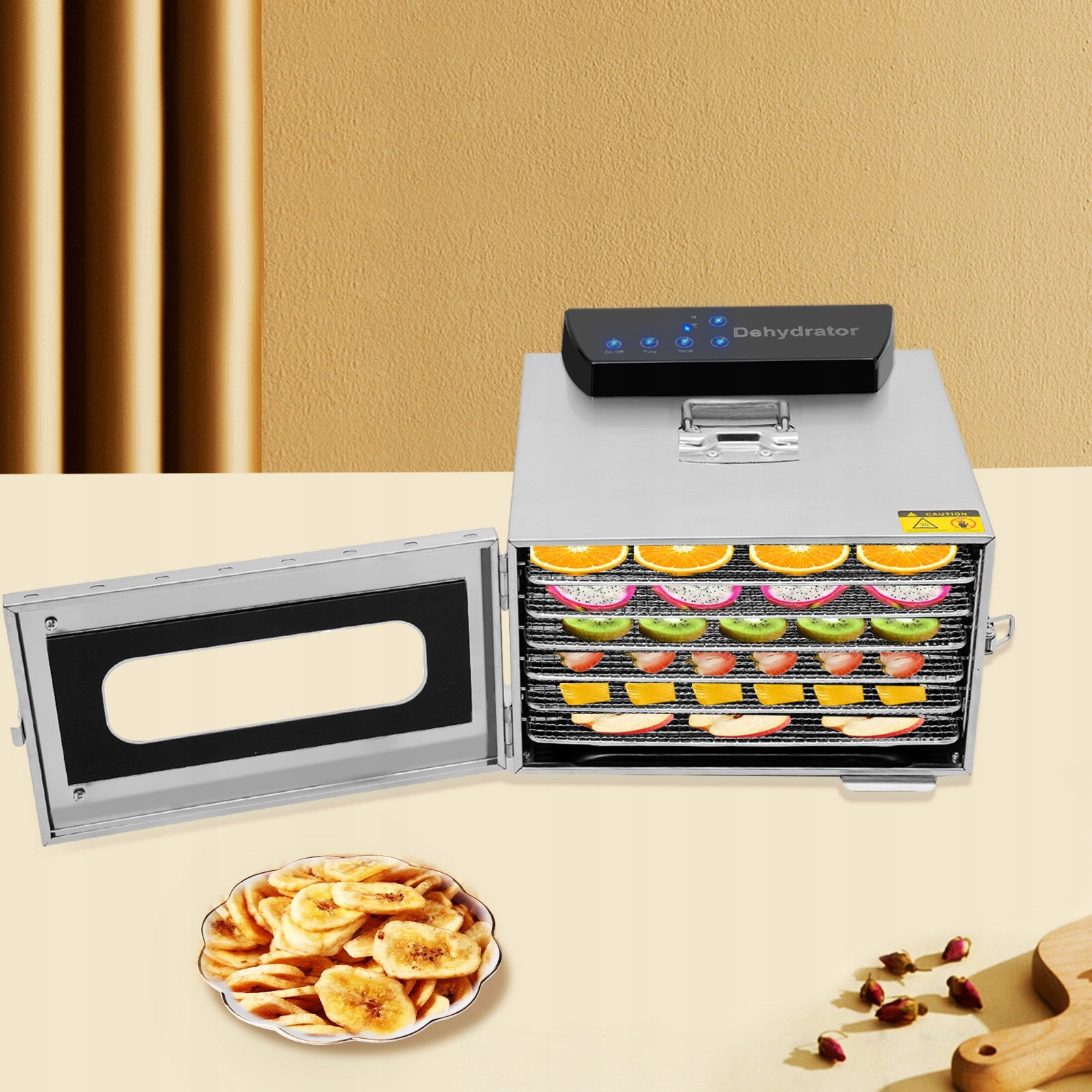 400W 6-Tier 220V Electric Food Drying Machine for Home Fruit Dehydration Manufacturer code SSFDM123
