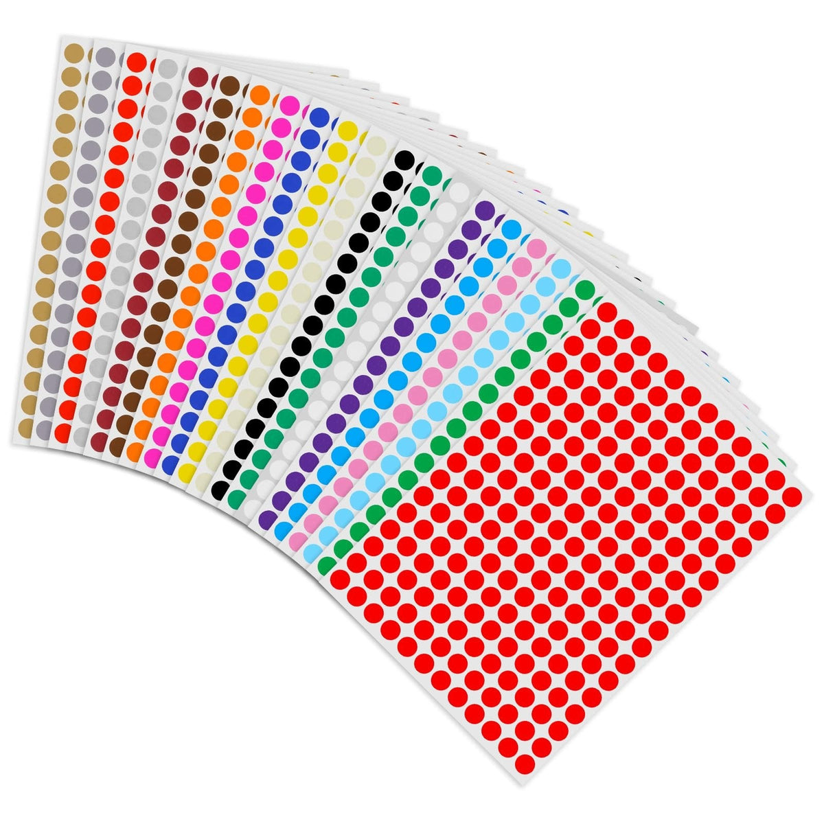 4080 PCS COLORFUL DOT STICKERS 1 3CM ROUND LABELS FOR HOME