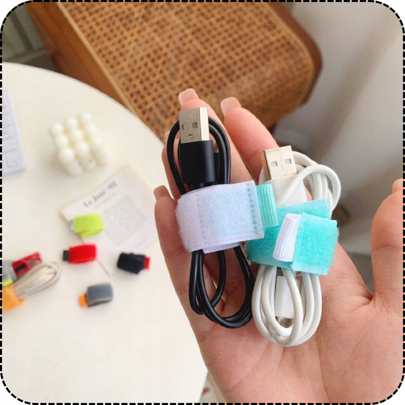 40X VELCRO BAND FOR FASTENING CABLE WIRES - COLORFUL SET Manufacturer code 8X OPASKA RZEP RZEPY DO SPINANIA KABLI