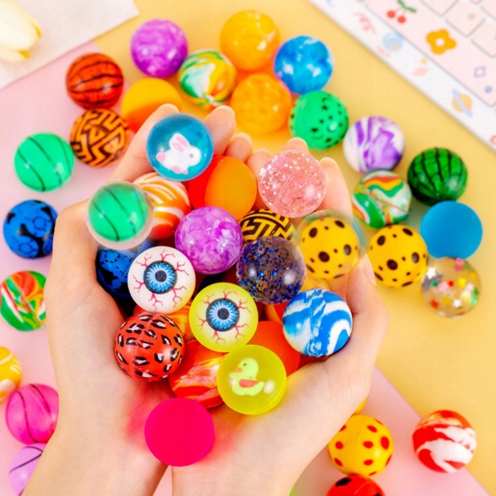 40x BALLS RUBBER BALLS JUMPING ANTI-STRESS MIX COLORFUL 25mm EAN (GTIN) 6978394272348