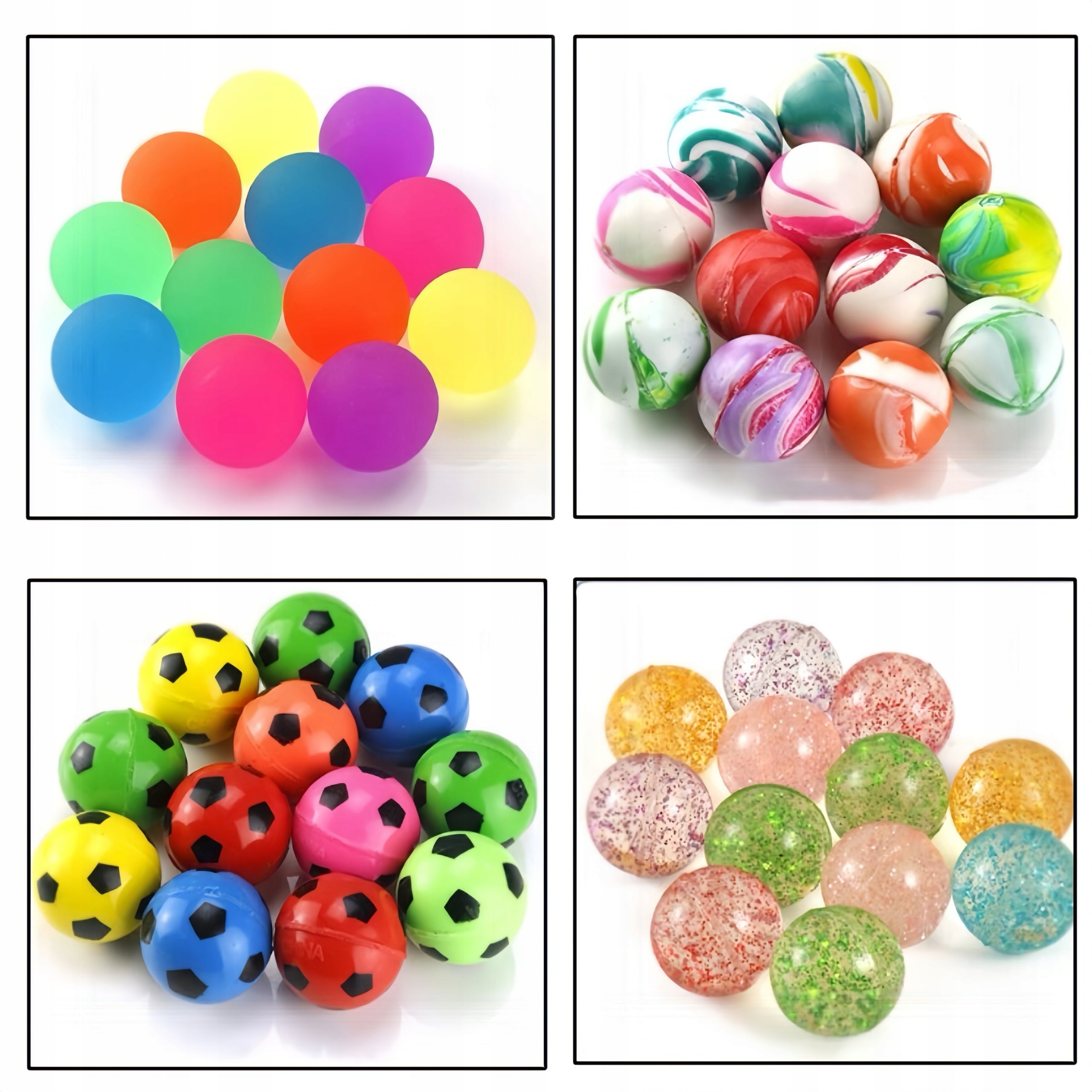 40x BALLS RUBBER BALLS JUMPING ANTI-STRESS MIX COLORFUL 25mm Manufacturer code 40x PIŁECZKI PIŁKI KULKI KAUCZUKOWE SKACZĄCE