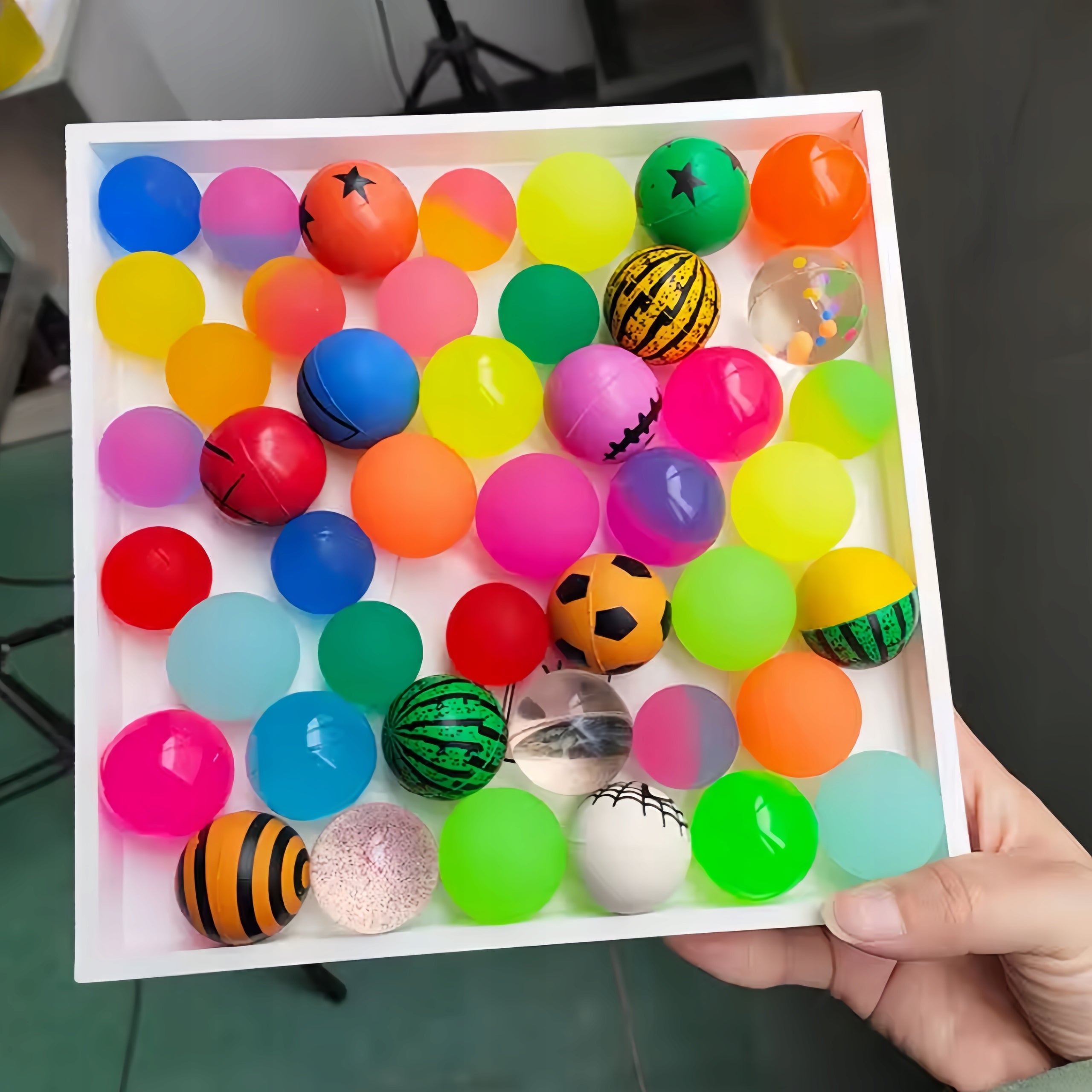 40x BALLS RUBBER BALLS JUMPING ANTI-STRESS MIX COLORFUL 25mm Number of pieces in the set 40 pcs