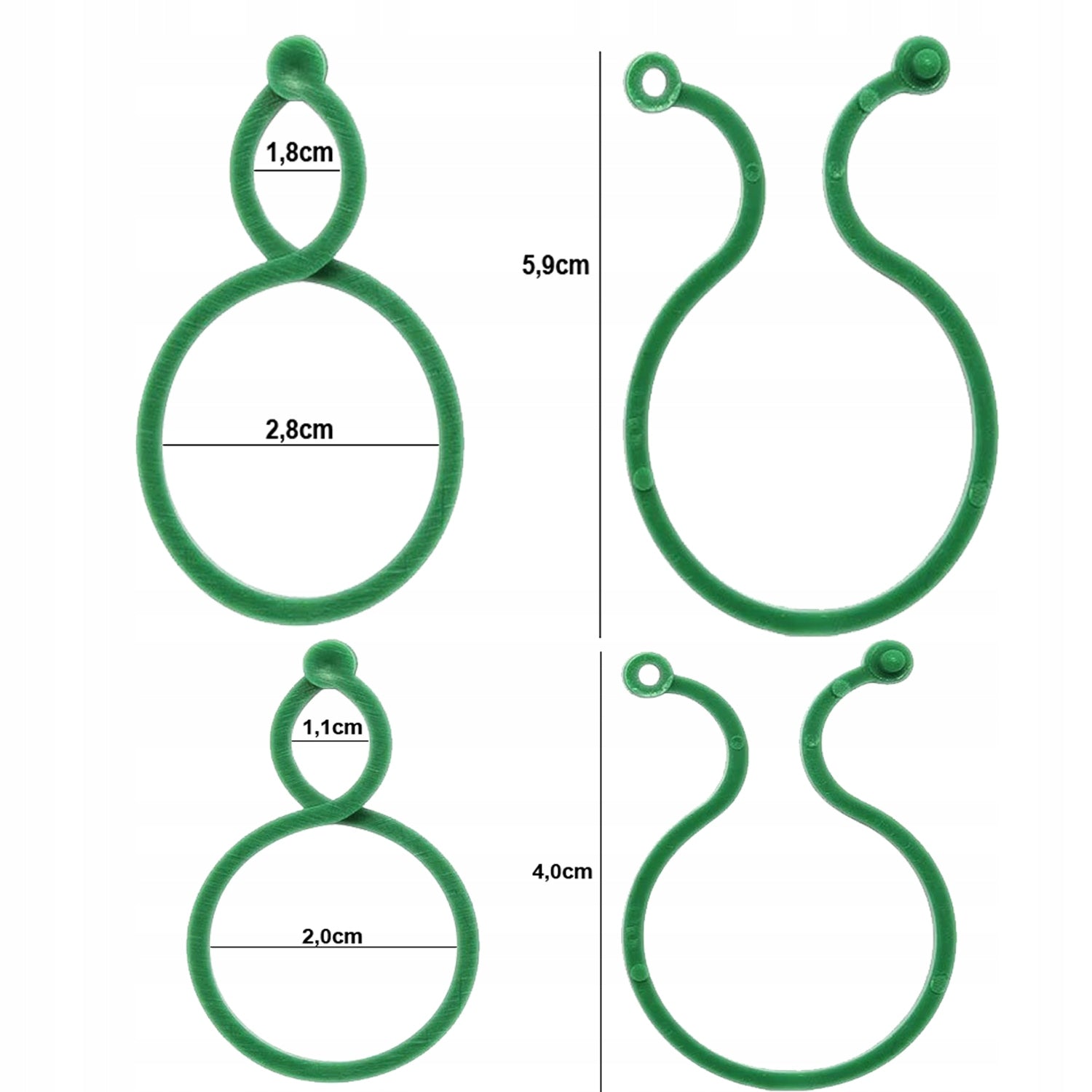 40x CLASPS FOR ATTACHING VEGETABLE FLOWER PLANTS IN THE GARDEN Packaging status original