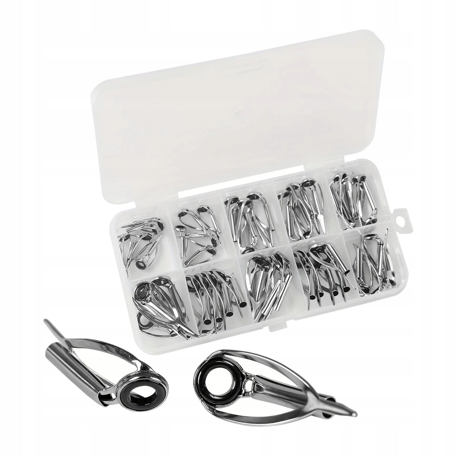 40x Fishing Rod Tip Repair Kit Fishing Ring Replacement Fishing Lovers Model Zestaw naprawczy końcówki wędki Ceramiczne