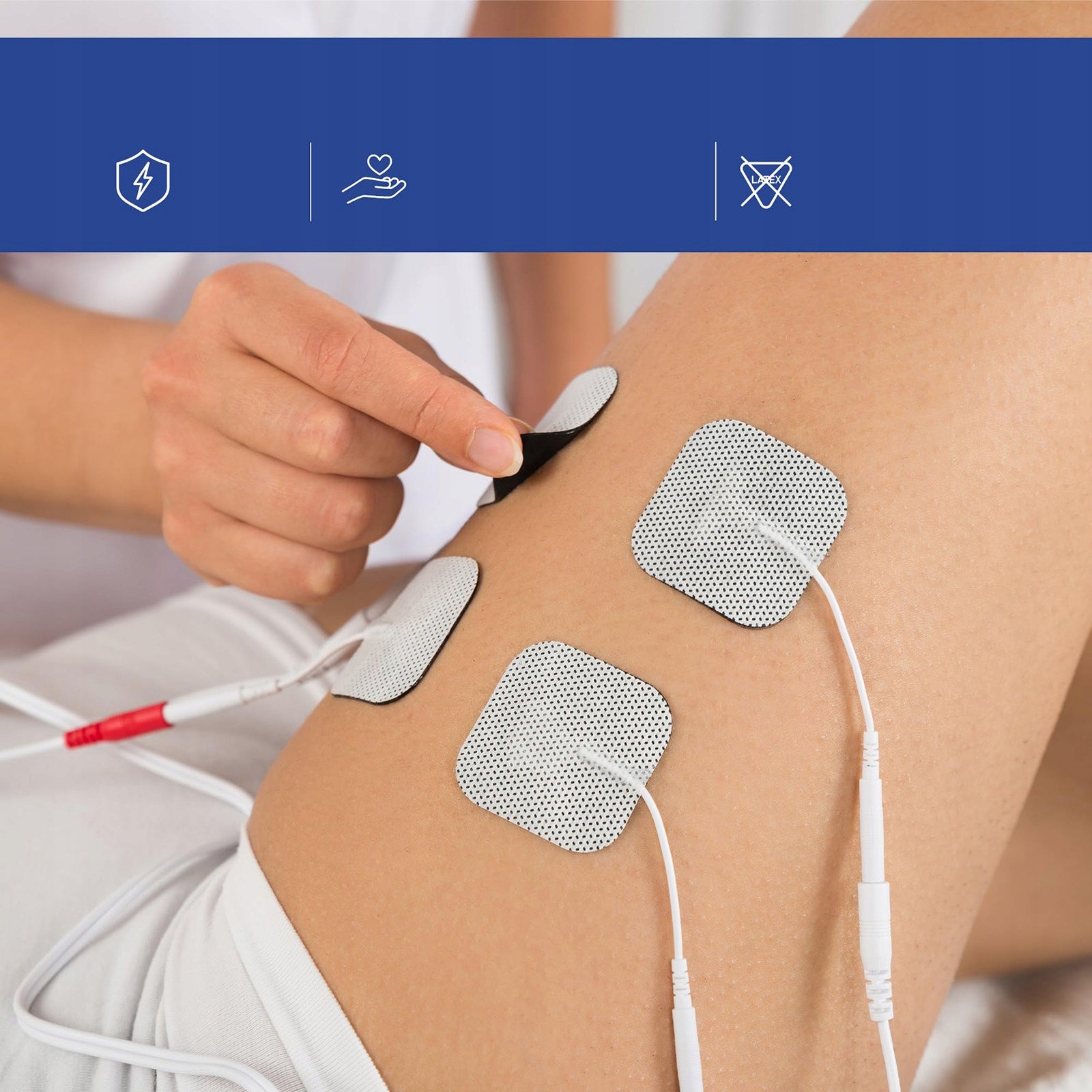 40x gel electrodes 5x5cm pin 2 mm TENS EMS SANIT Kind electrical muscle stimulator
