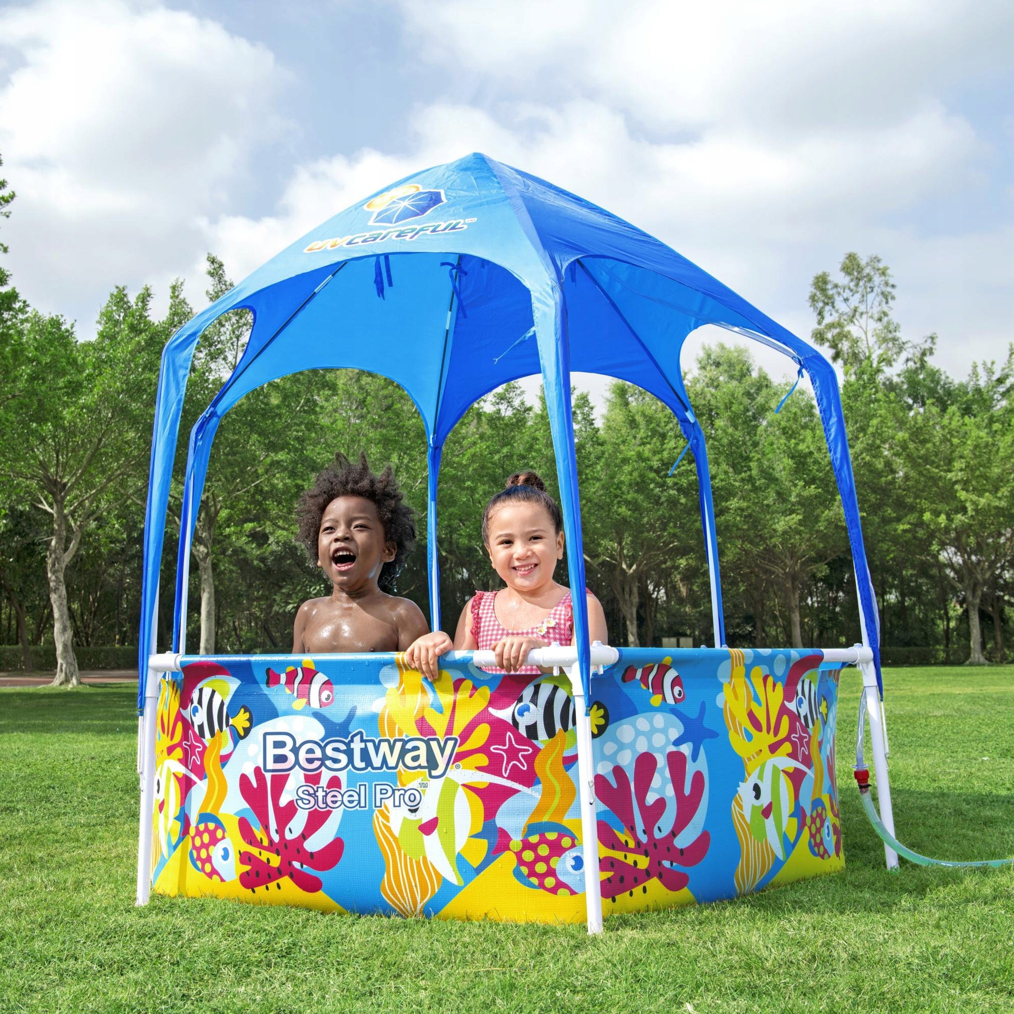 44687 Frame pool Steel Pro with visor 183 x 51 cm 930 l BESTWAY Color multicolor
