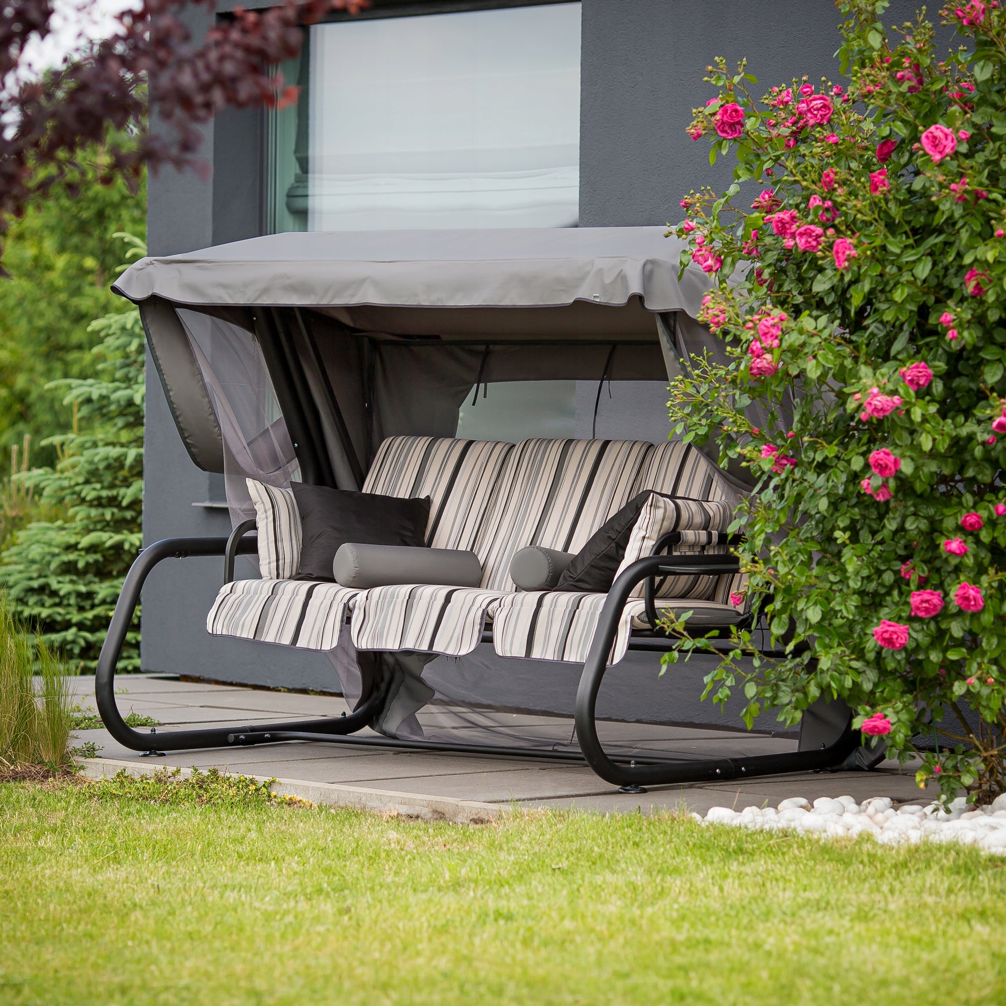 448545 Swing bench garden rocker Venezia Lux Black Edition PATIO Manufacturer Patio