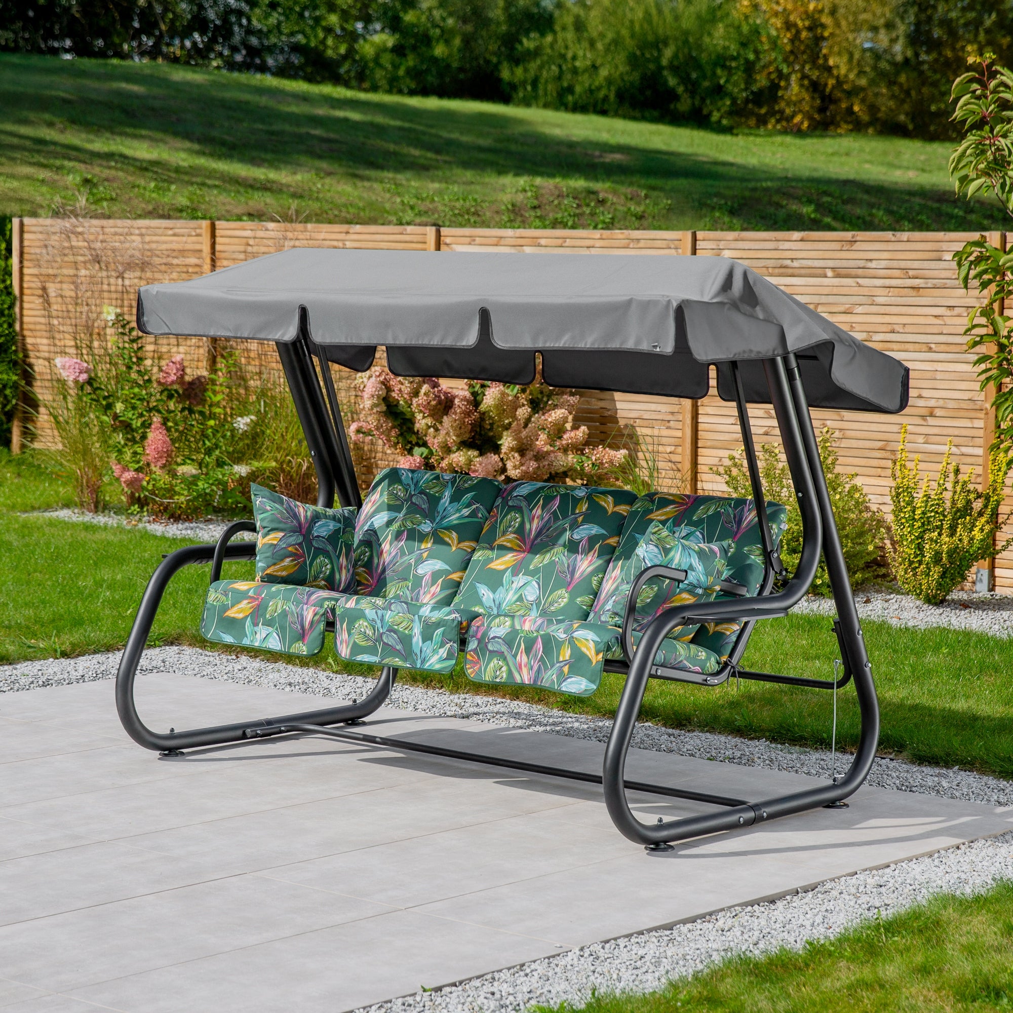 448565 Freestanding Garden Swing Patio Rimini Black Edition Manufacturer Patio