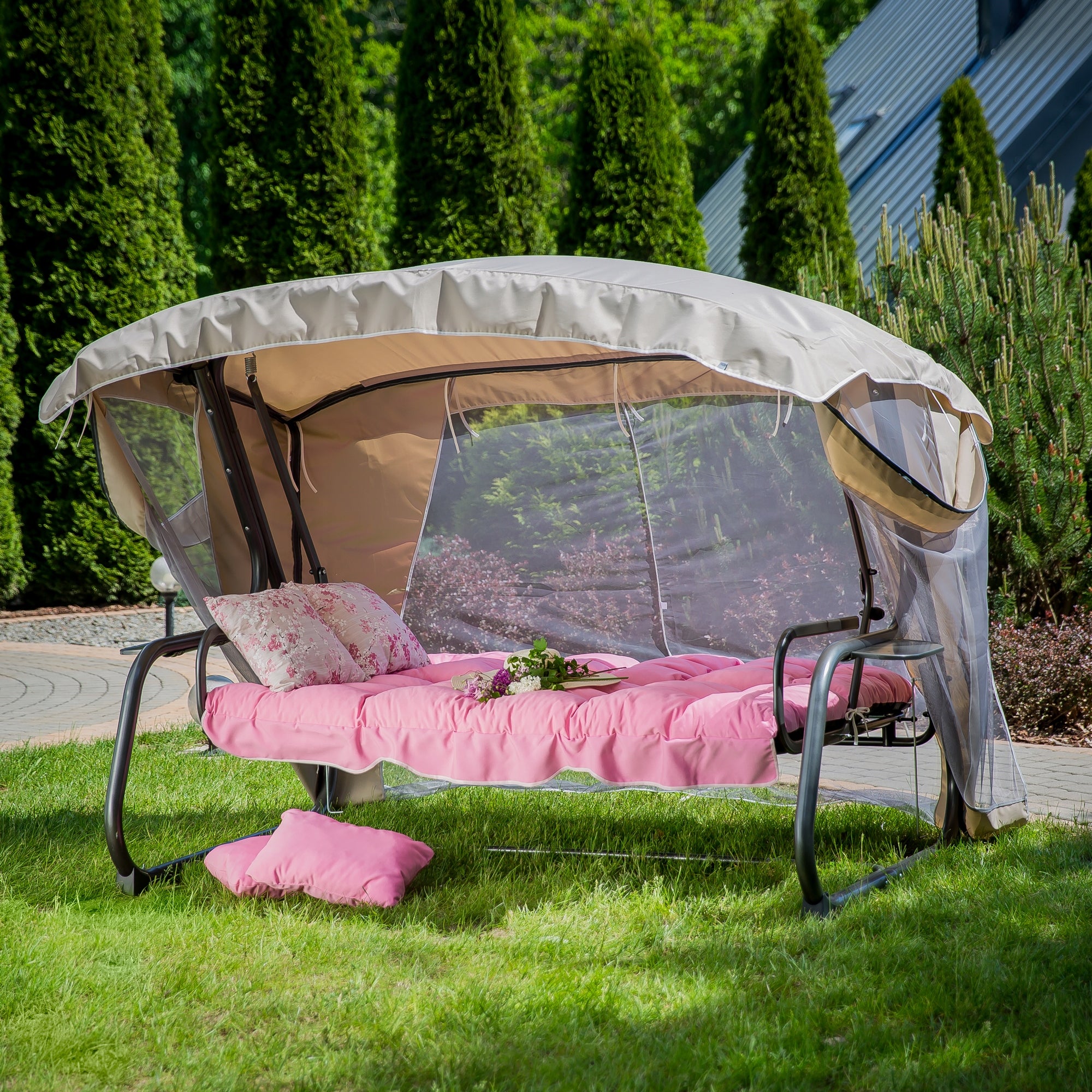 448640 Garden swing with mosquito net Ravenna Lux fold-out + Freebie Manufacturer code 448640