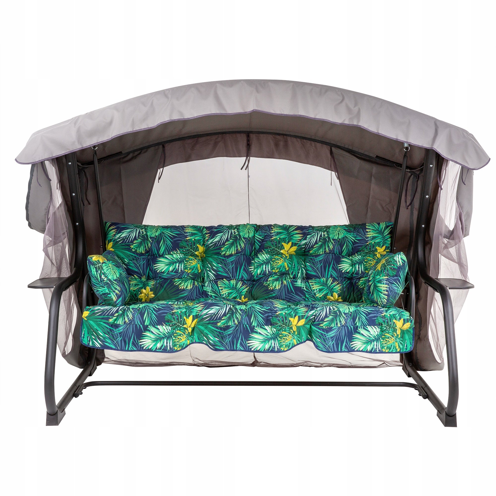 448641 Ravenna Lux Black Lux 4-Person Garden Swing