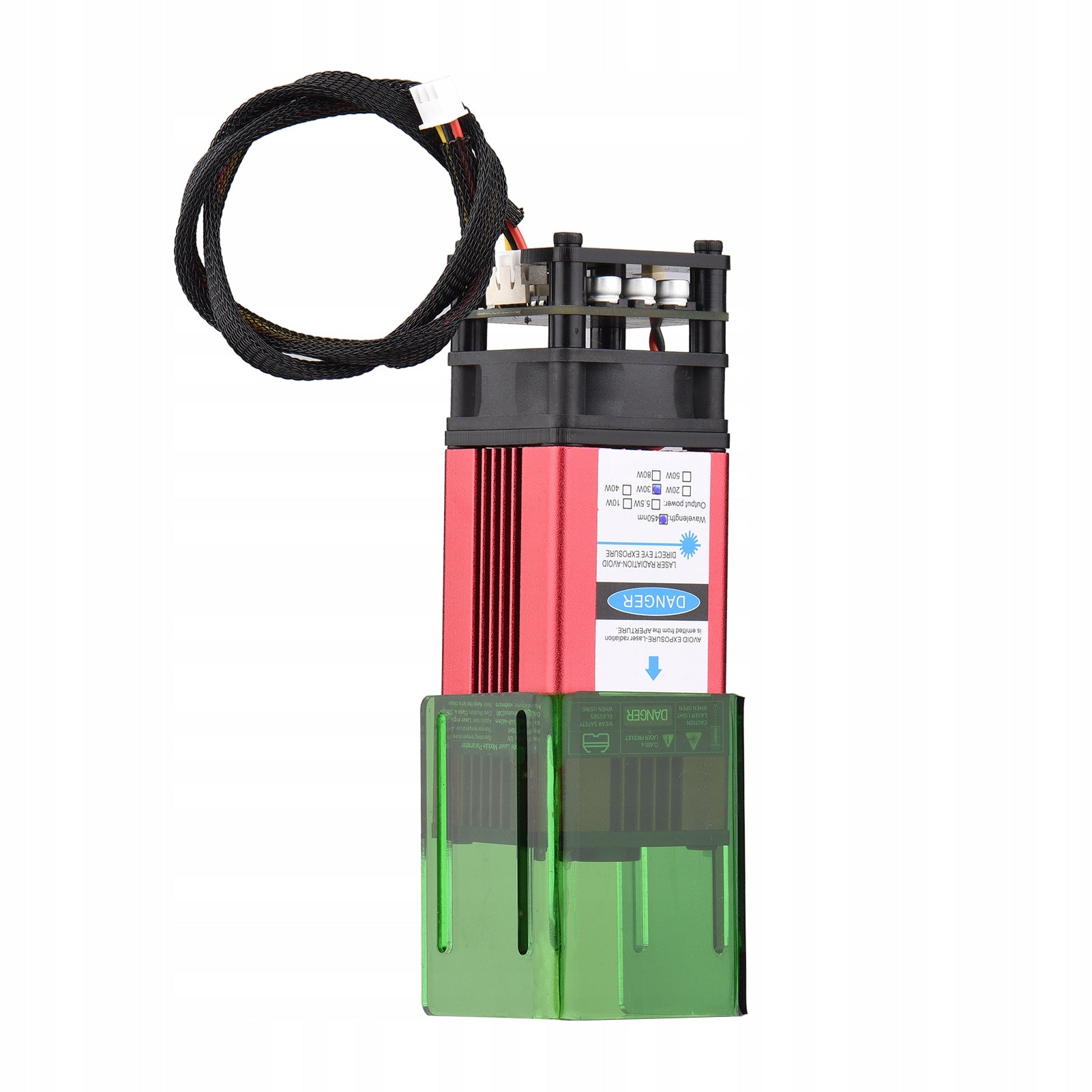 450nm 30W Laser Module With Protective Cover Fixed Focal Head Engraving Brand no brand