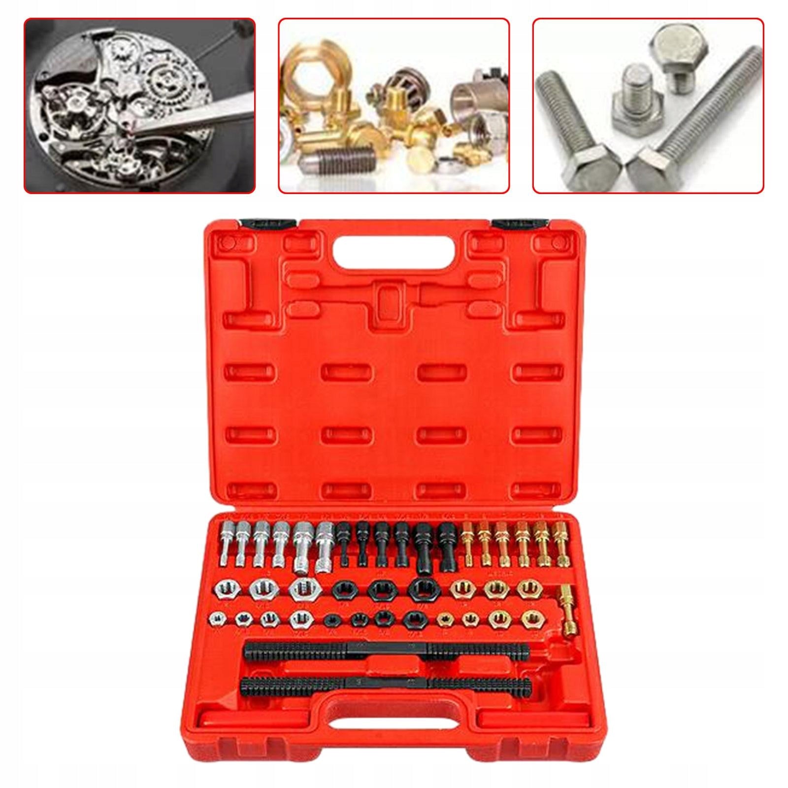 45Pcs Thread Repair Tool Set with Storage Box Rethreading Easy to Use for
