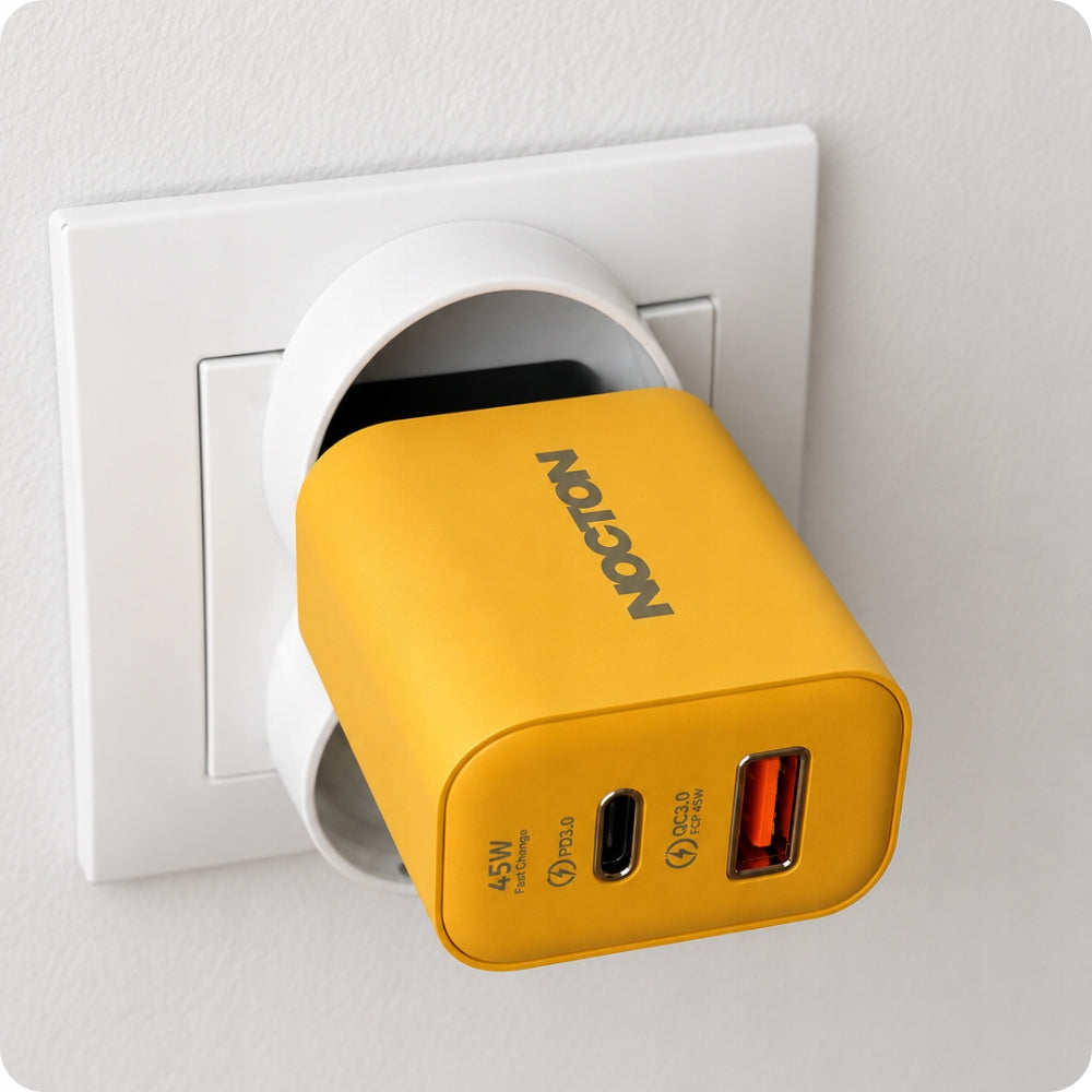 45W USB-C WALL CHARGER FOR PHONE NOCTON FAST PD CUBE CABLE 100W Packaging status original