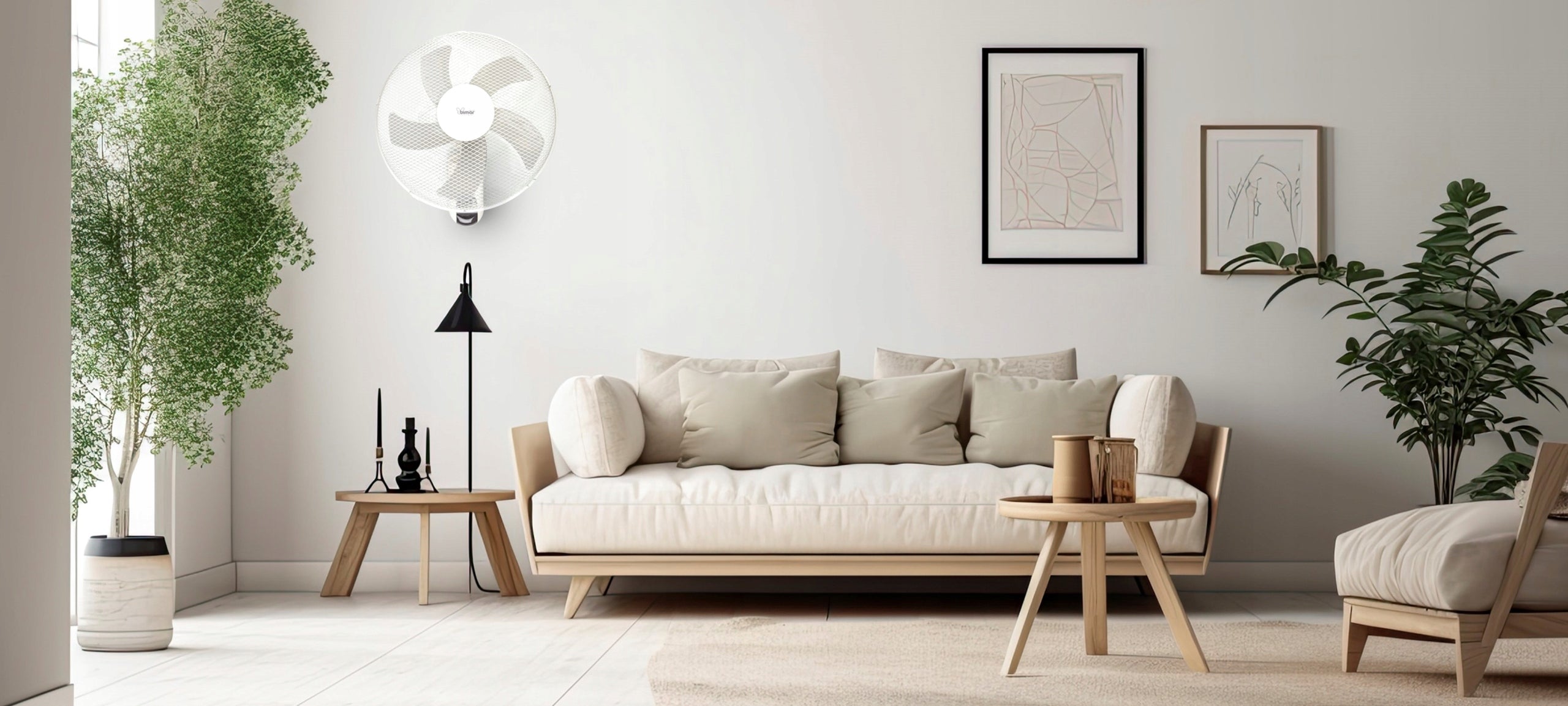 45W WALL FAN WITH REMOTE CONTROL OSCILLATION TIMER WINDMILL FOR HOME OFFICE Model VT1050-KALORIK