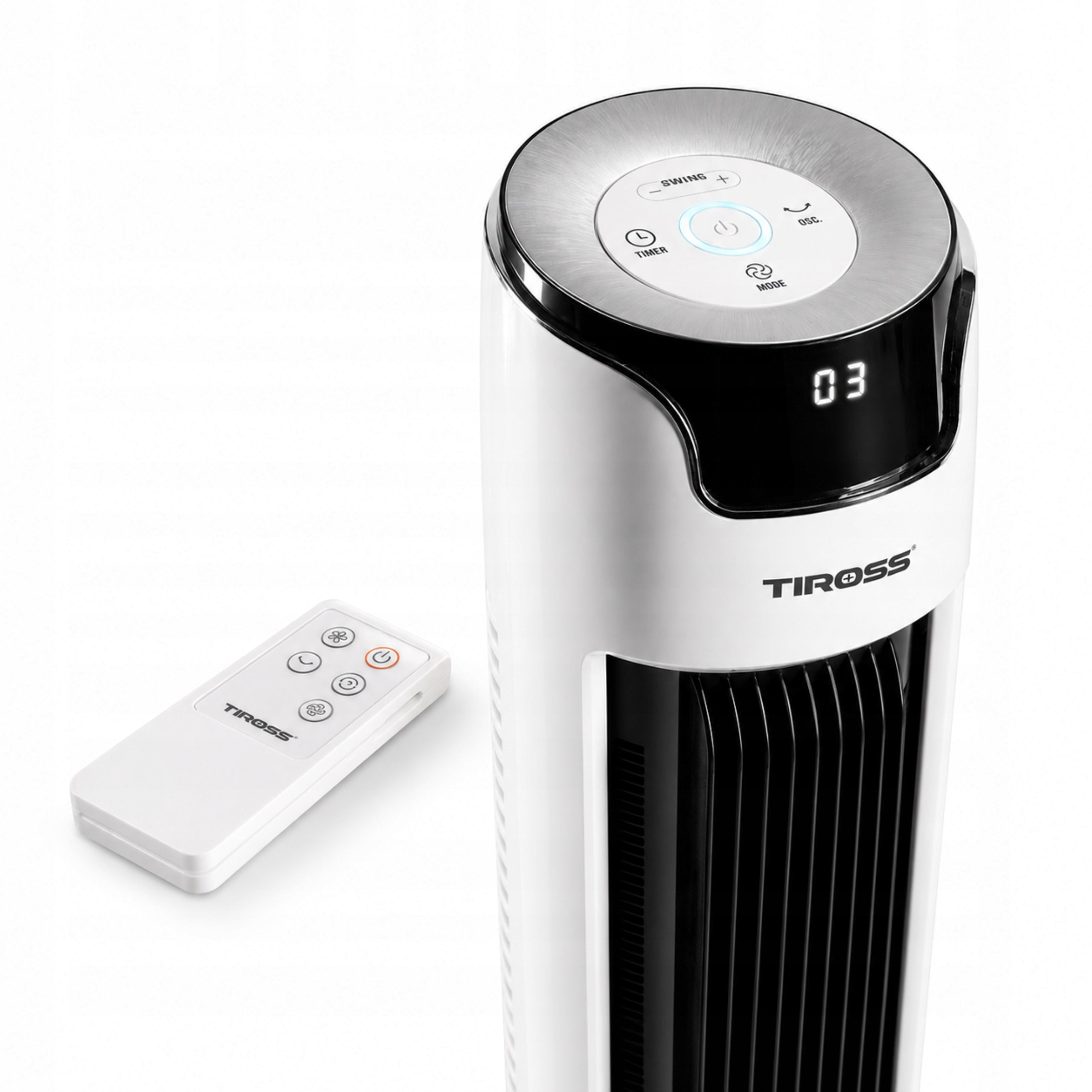 45W tower fan, 6 speeds, remote control oscillation white Quiet from 30,8 dB Manufacturer code 9181