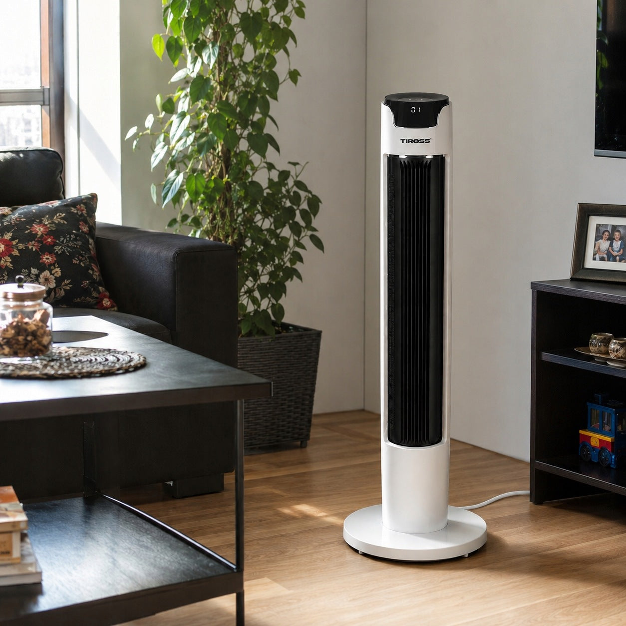 45W tower fan, 6 speeds, remote control oscillation white Quiet from 30,8 dB Packaging status original