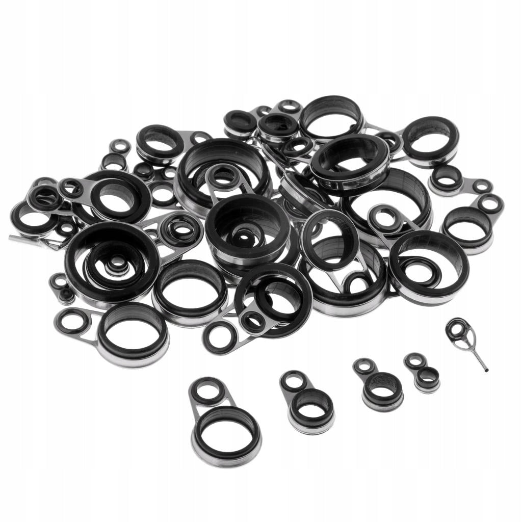 45pcs 1. mm Fishing Rod Guides Tips Repair Kit Telescopic Rod Eye Rings Model teleskopowy przewodnik wędki