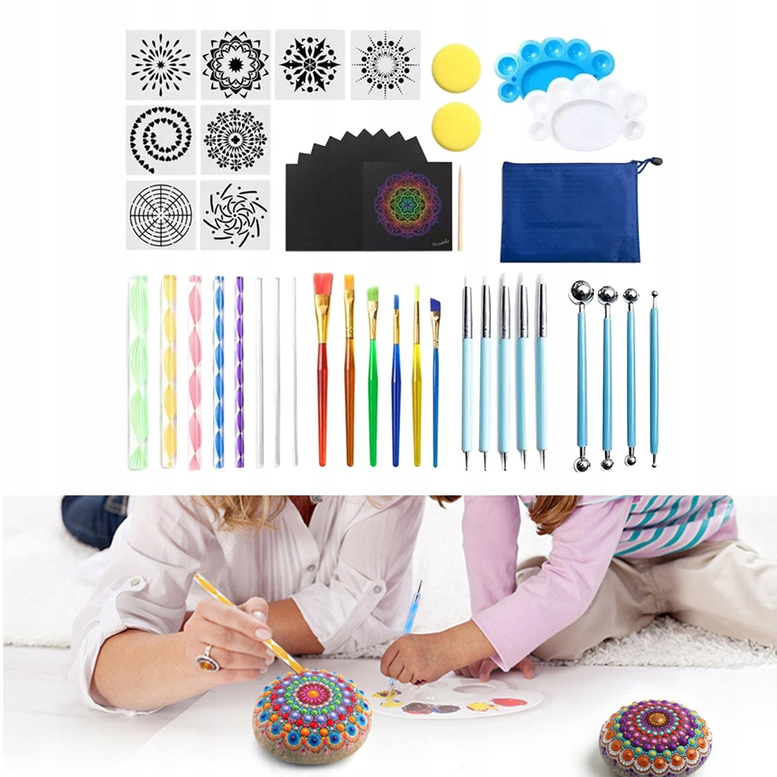 47pcs/set Mandala Dotting Tools Painting Templates Manufacturer code SERENABLE