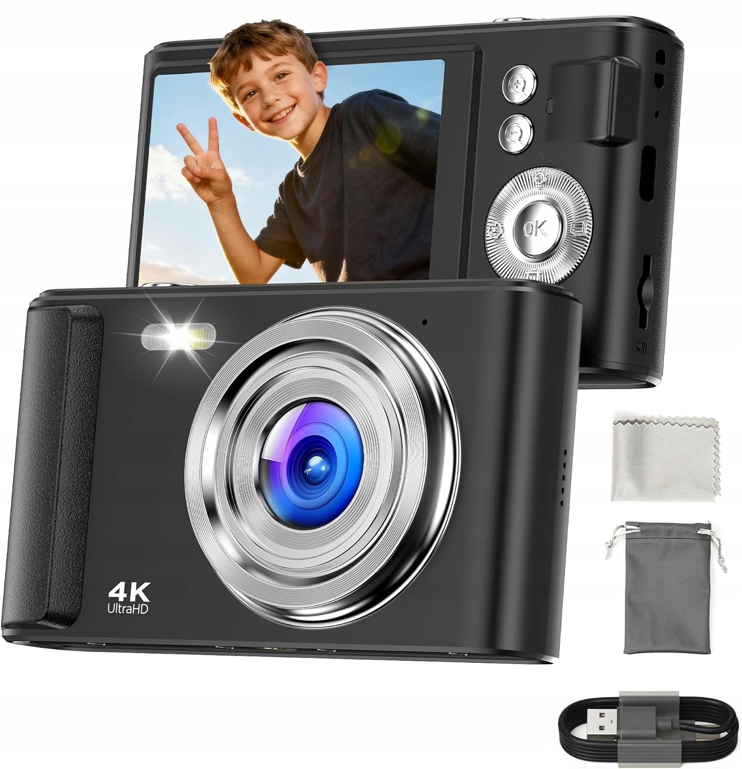 48 MP 4K DIGITAL CAMERA COMPACT 16X ZOOM ZAZIZIA