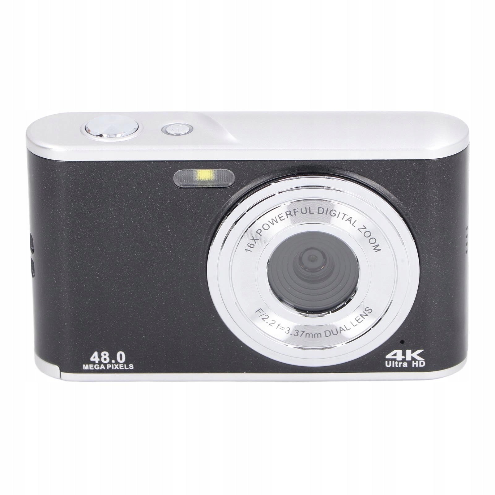 48 MP 4K Ultra HD Pocket Camera with Two Lenses, 16x QB