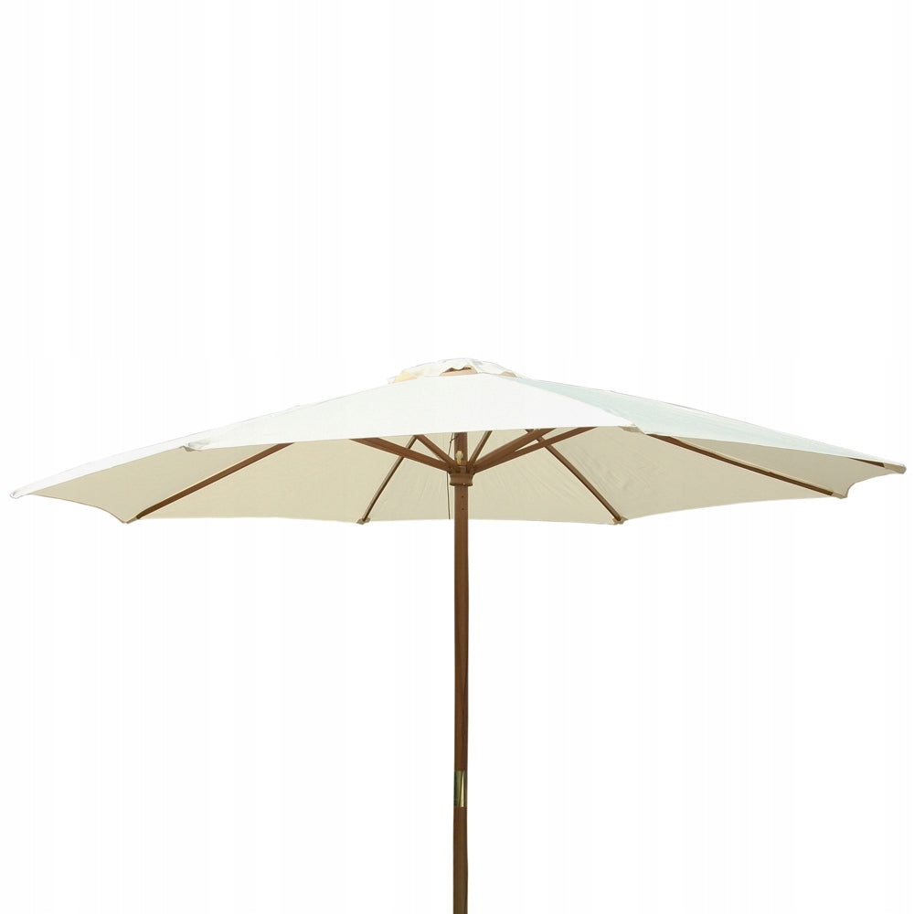 48136 PATIO WOODEN GARDEN UMBRELLA FOLDING 3M