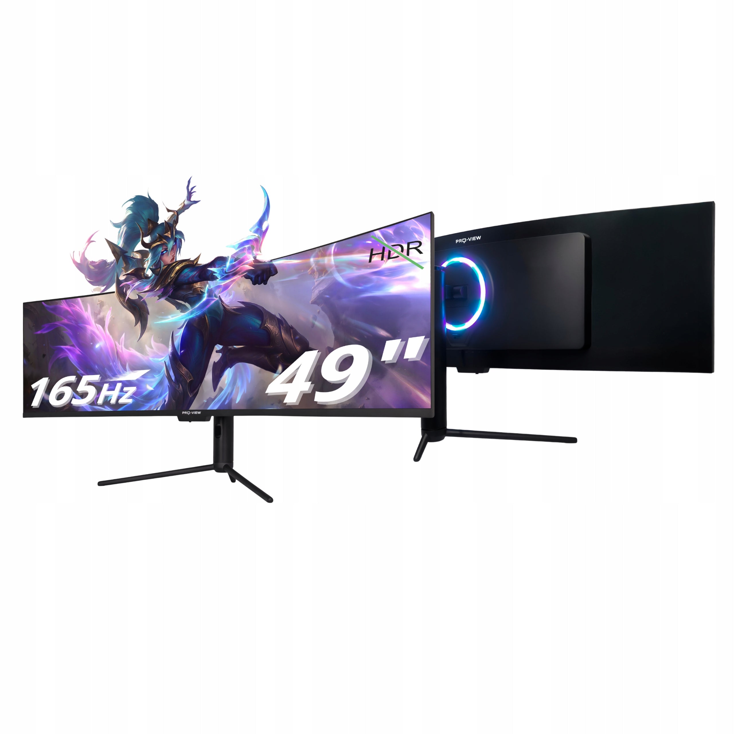 49" 5120x1440, 5K, 165Hz, 1ms Gaming, VA, RGB, R1500 Curved Monitor