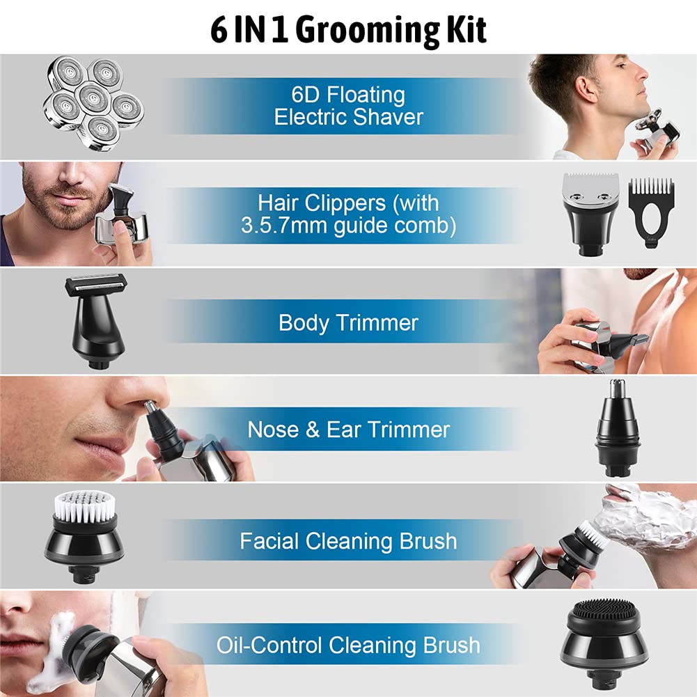 4D 6in1 LED USB Rotary Electric Shaver EAN (GTIN) 5907684160806