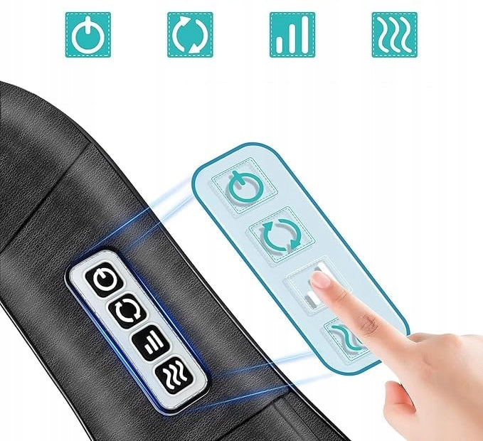 4D AERLANG SHIATSU NECK AND BACK MASSAGER WITH HEAT FOR HOME AND CAR (153) Brand no brand