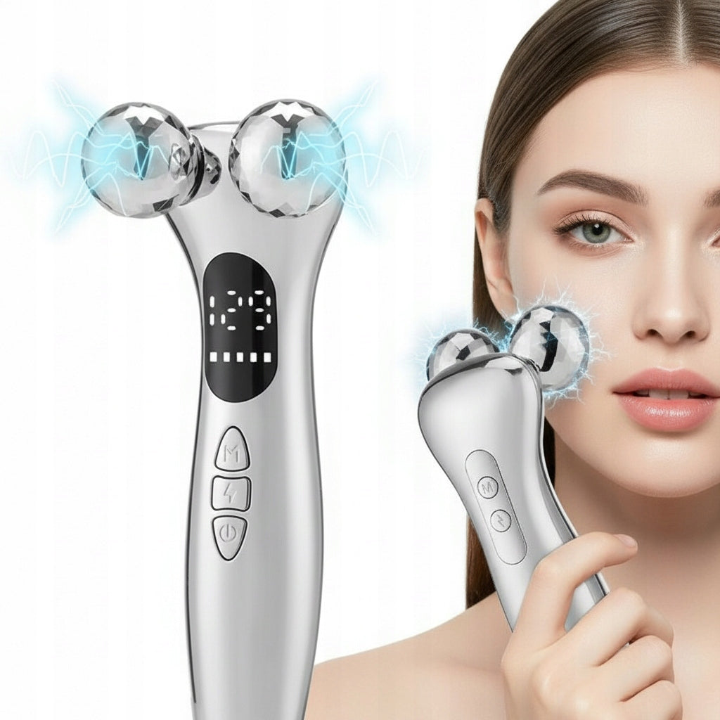 4D Body Massager Ball Face Massager Wireless With EMS LED Vibration
