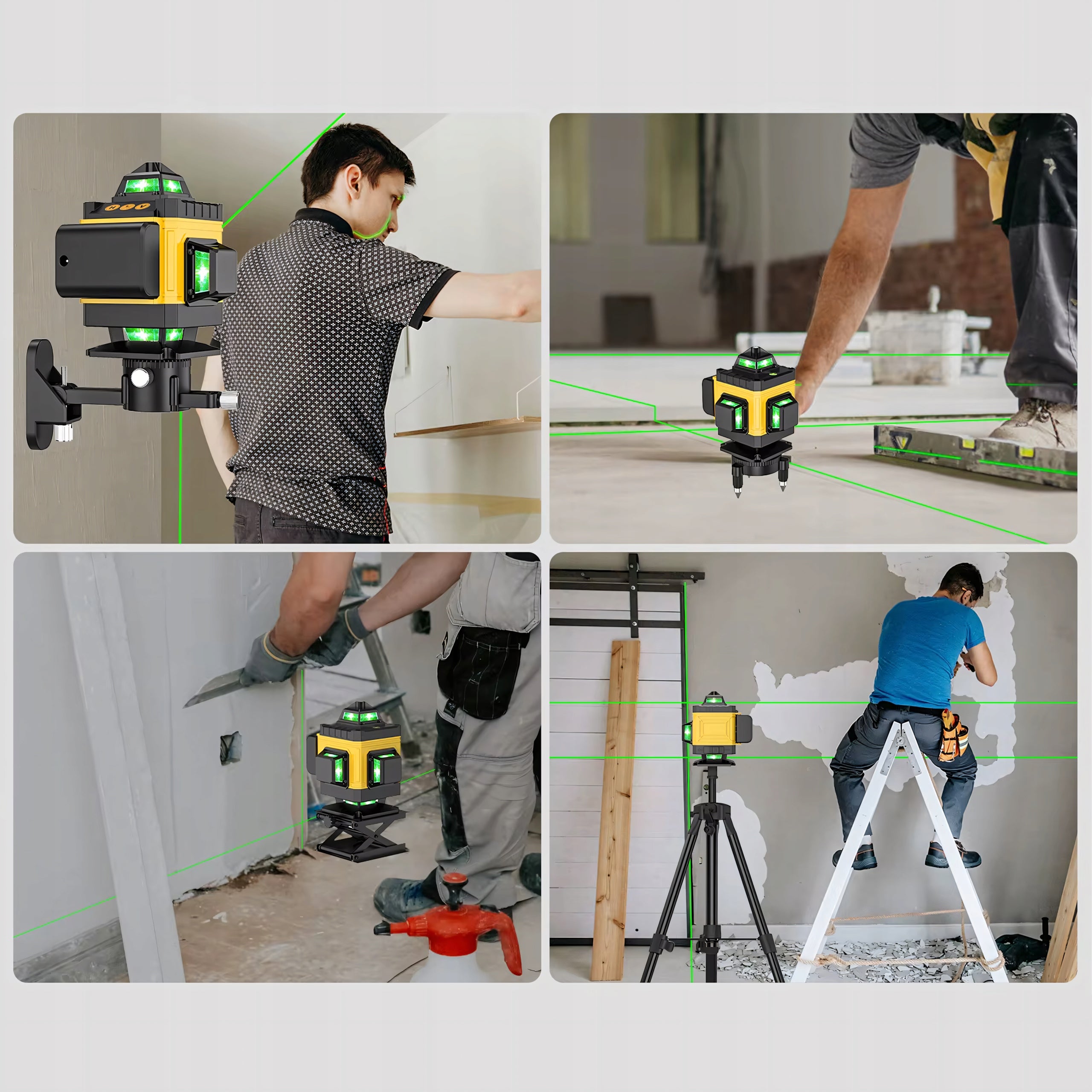 4D LEVEL LASER LEVEL 16 CROSS LINE 360 LASER CASE REMOTE CONTROL Brand Linbox