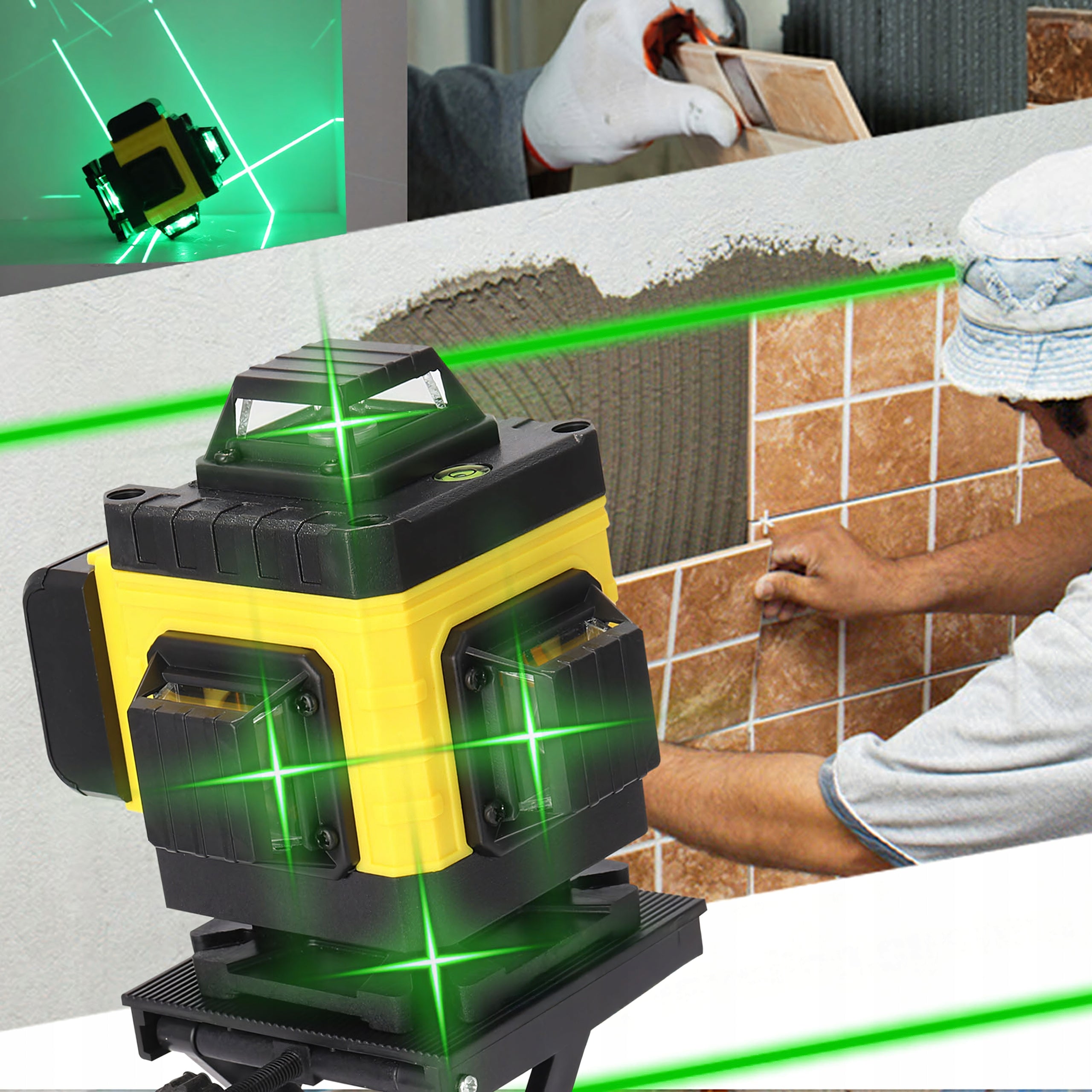4D LEVEL LASER LEVEL 16 CROSS LINE 360 LASER CASE REMOTE CONTROL Model LINBOX