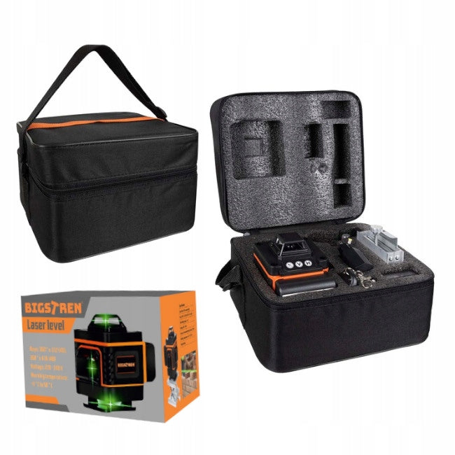 4D Level Laser Plane Cross Laser on 16 Lines 360° 2x AKU. Power supply rechargeable battery
