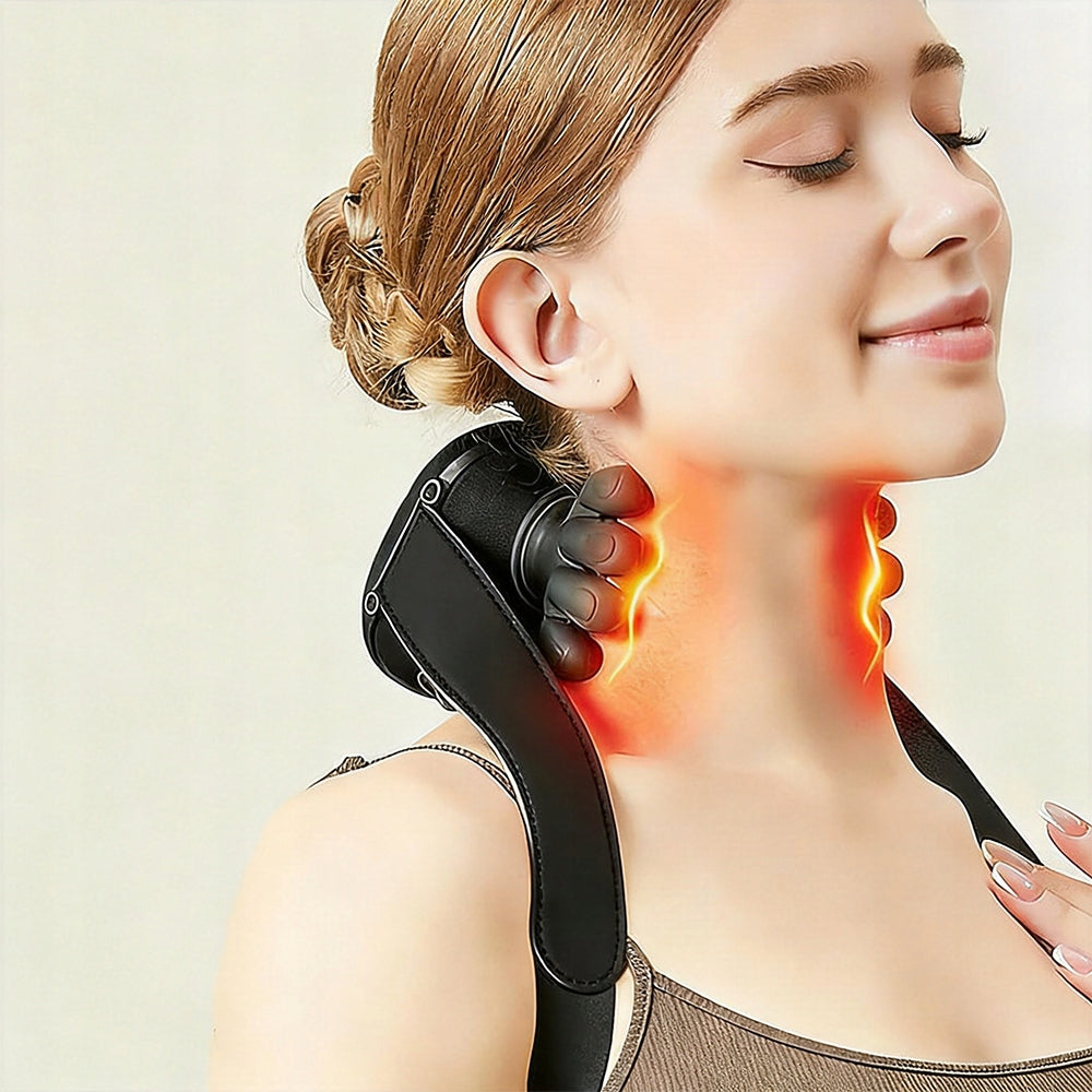 4D SHIATSU NECK AND BACK MASSAGER WITH 10W HEATING FUNCTION BLACK Brand no brand