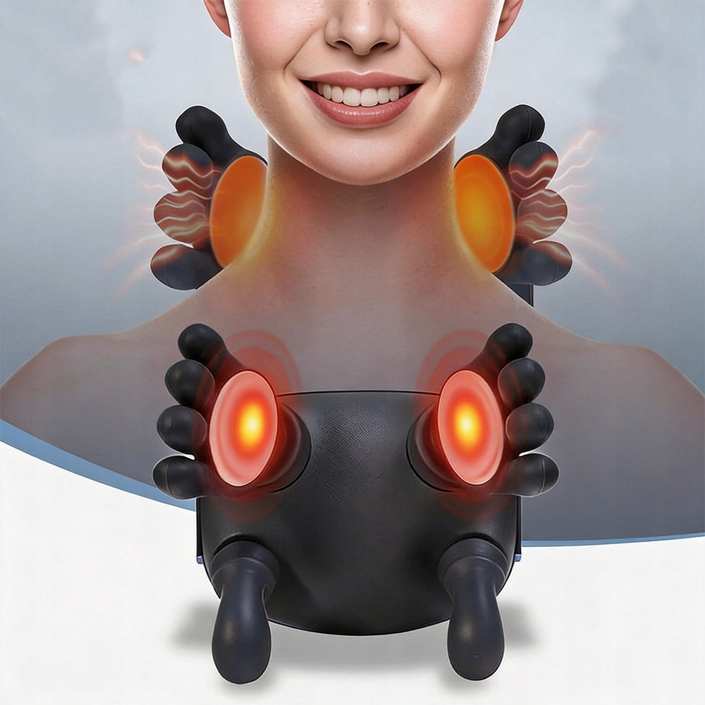 4D SHIATSU NECK AND BACK MASSAGER WITH 10W HEATING FUNCTION BLACK Medical device no