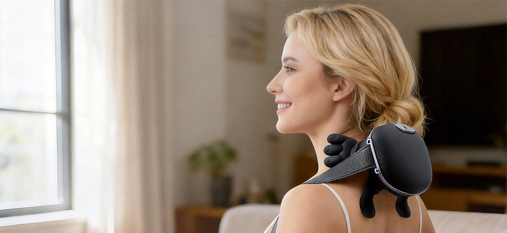 4D SHIATSU NECK MASSAGER FOR NECK BACK LUMBAR WITH HEAT FUNCTION PORTABLE Medical device no
