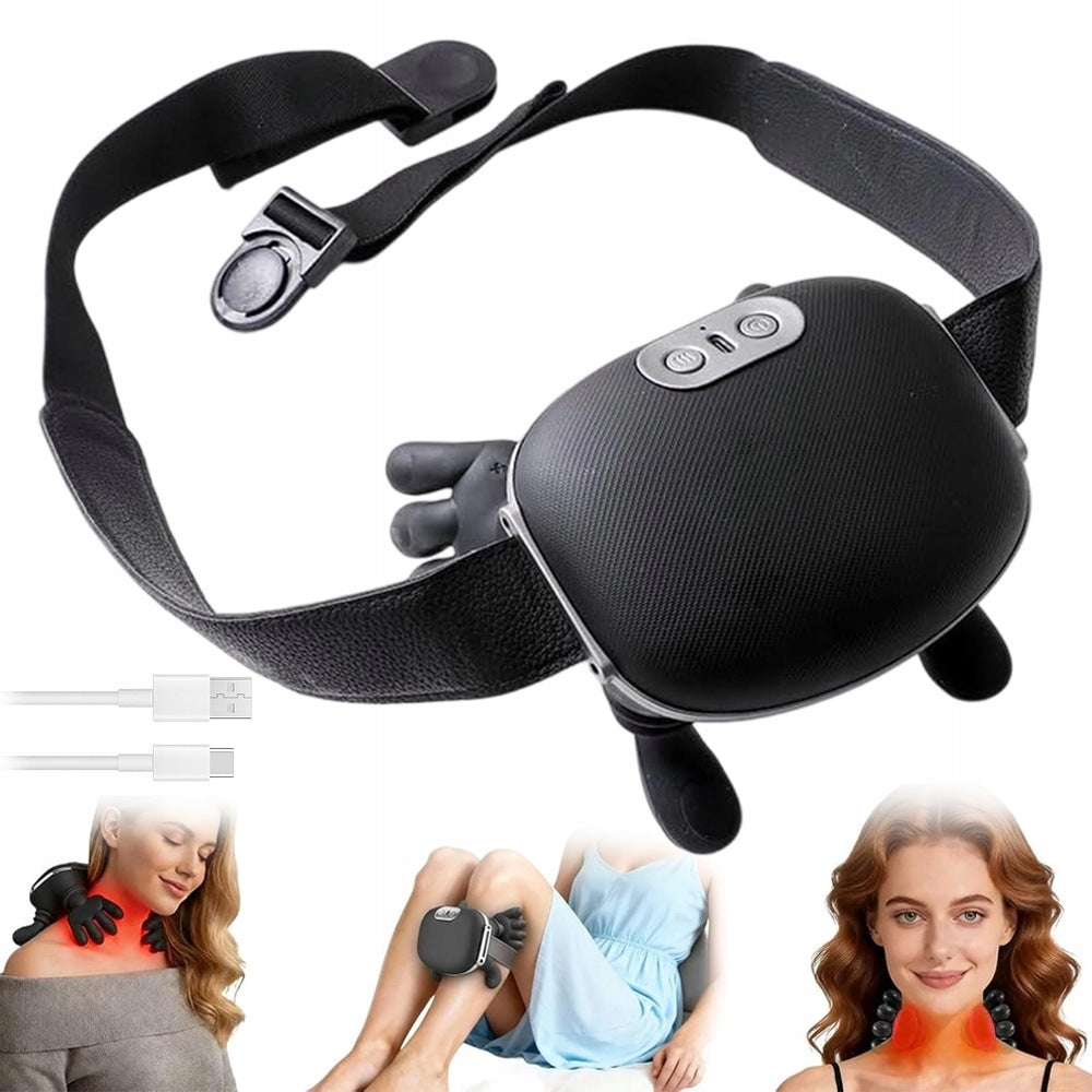4D SHIATSU NECK MASSAGER FOR NECK BACK LUMBAR WITH HEAT FUNCTION PORTABLE