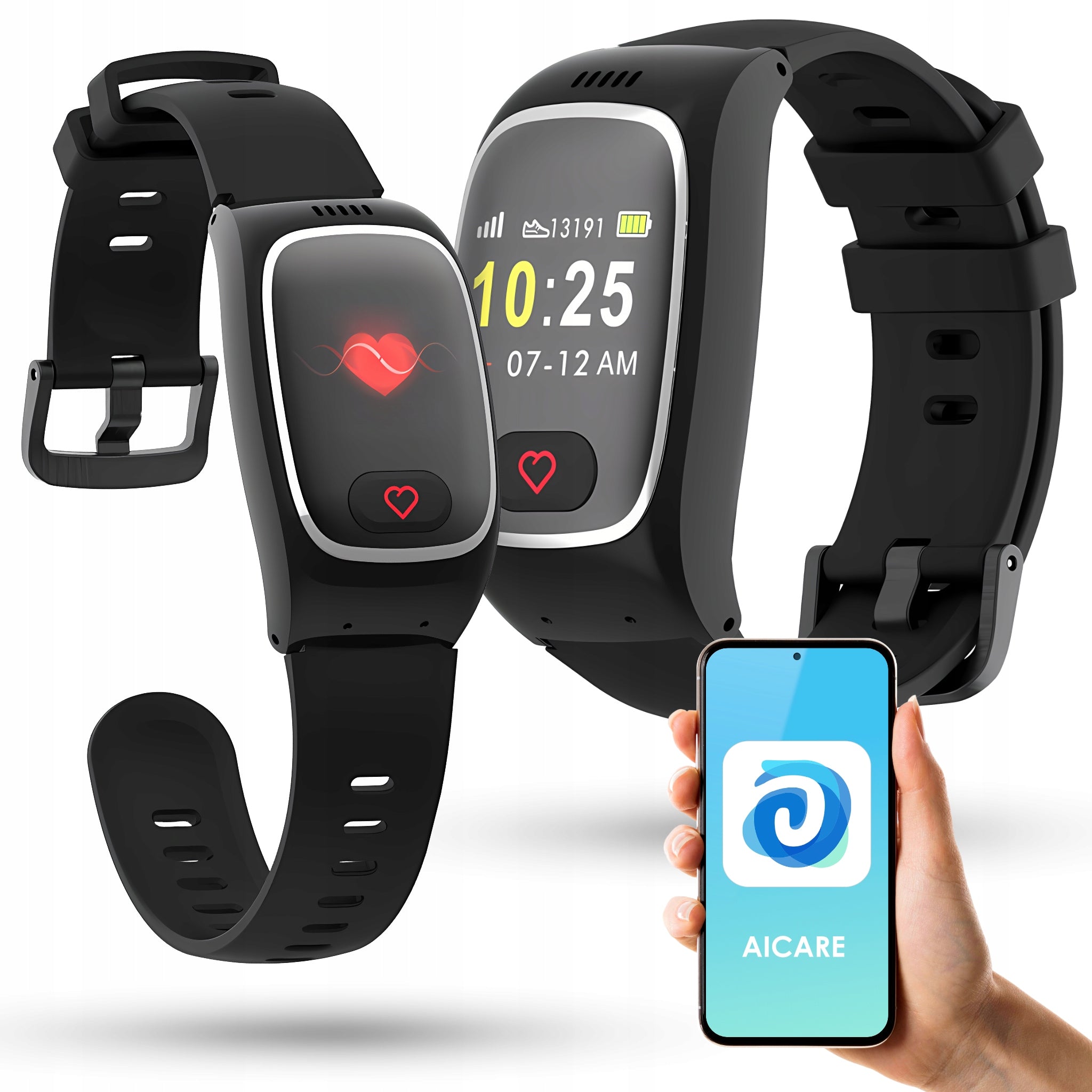 4G Bracelet GPS Locator Senior SOS Band Pulse Temperature Measurement